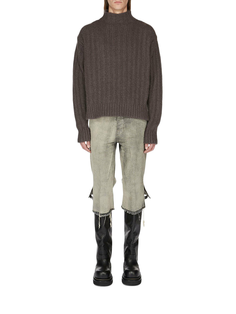 Rick Owens Men Knitted High-Neck Sweater RICK OWENS