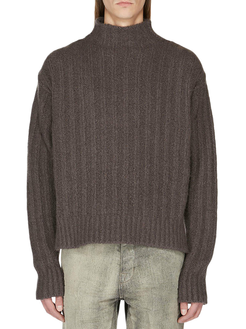 Rick Owens Men Knitted High-Neck Sweater RICK OWENS