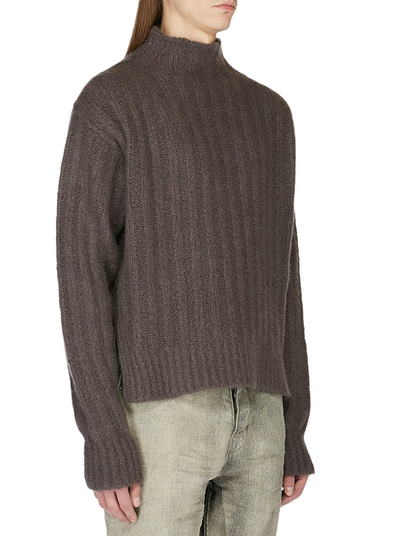 Rick Owens Men Knitted High-Neck Sweater RICK OWENS