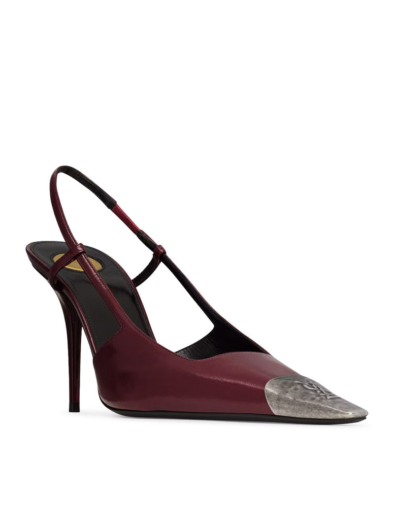 Saint Laurent Women Jeanne Smooth Leather Slingback Pumps SAINT LAURENT