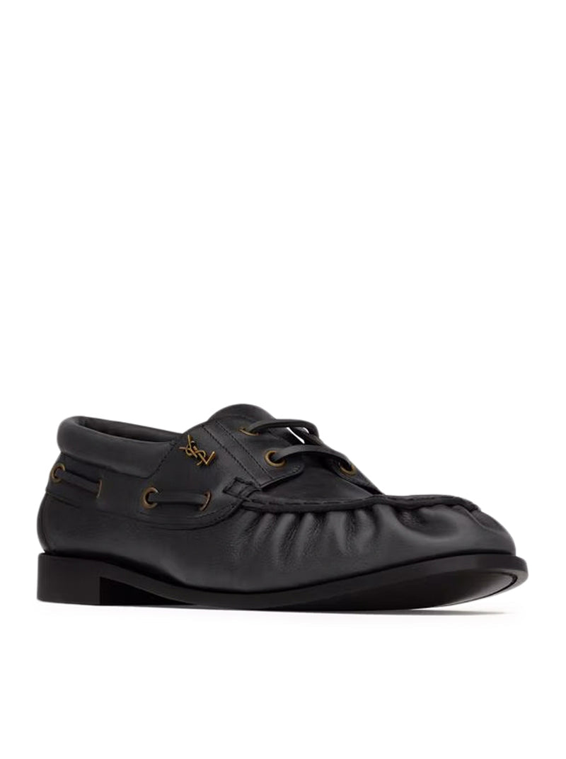 Saint Laurent Men Le Loafer Bateau Loafers In Smooth Leather SAINT LAURENT
