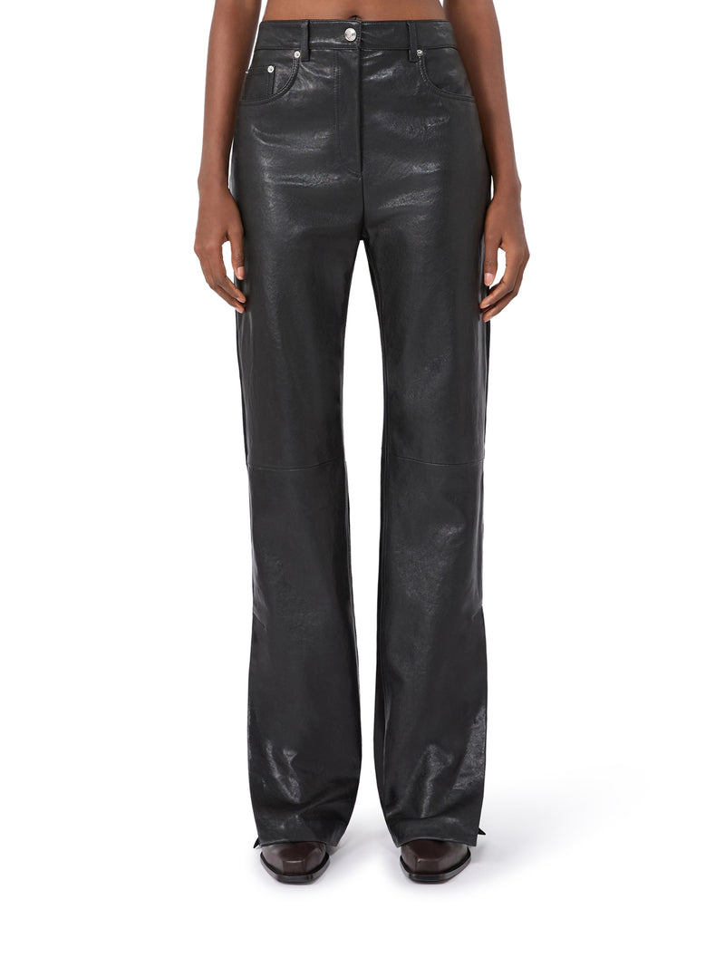 Sportmax Women 5-Pocket Leather And Suede Trousers SPORTMAX