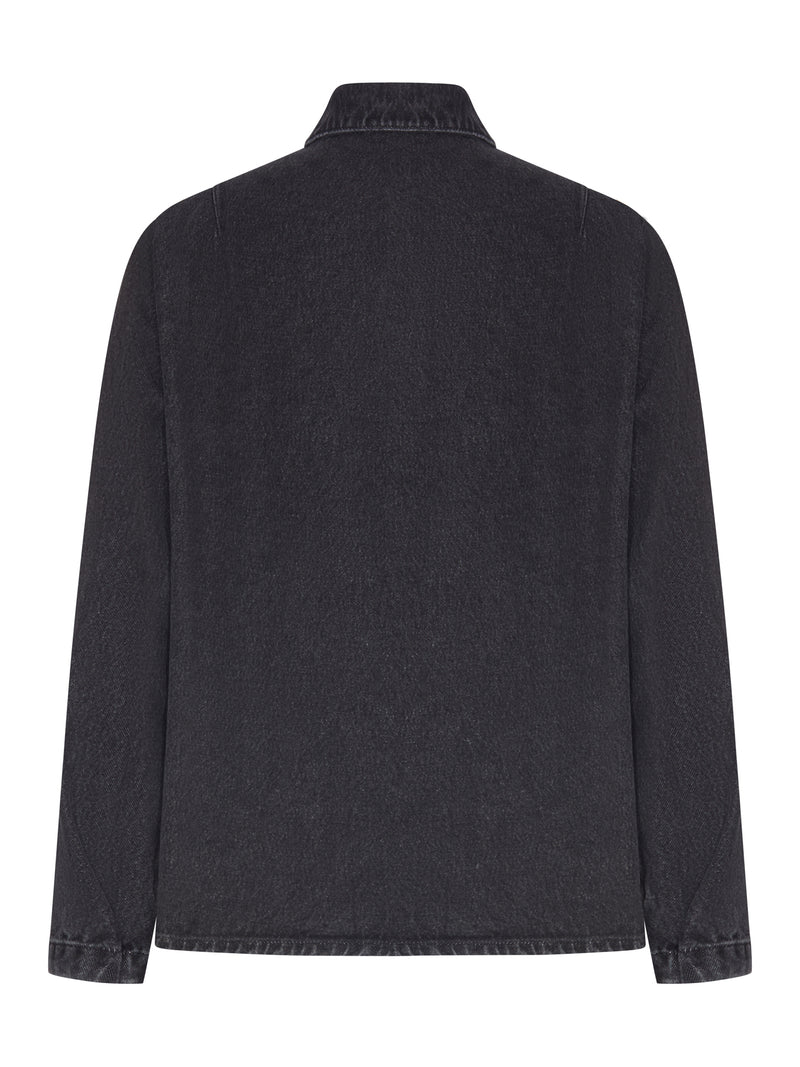 Stone Island Men Black Denim Overshirt STONE ISLAND