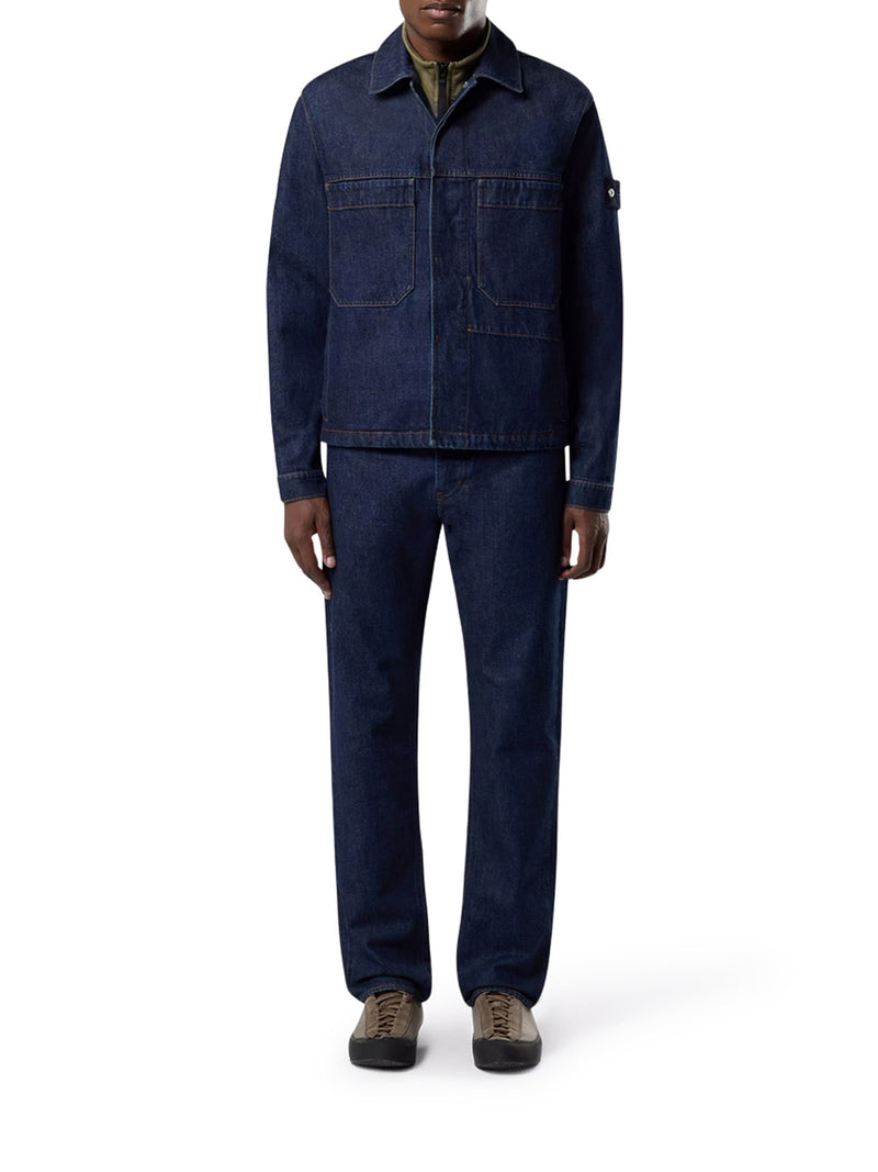 Stone Island Men Denim Outwear With Patch Pockets STONE ISLAND