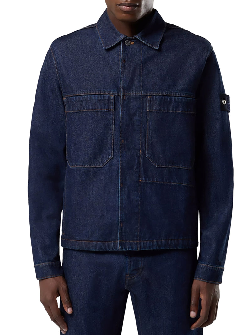 Stone Island Men Denim Outwear With Patch Pockets STONE ISLAND