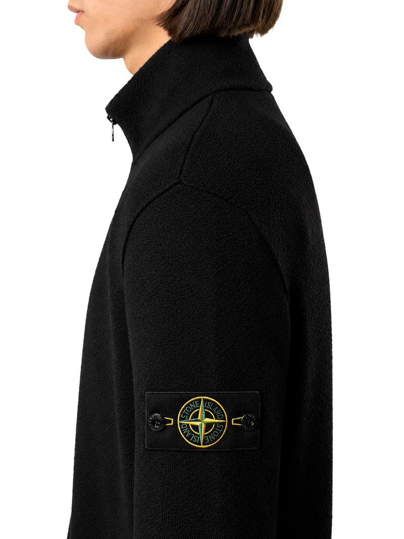 Stone Island Men Oversized Zip-Up Sweater With Pockets STONE ISLAND