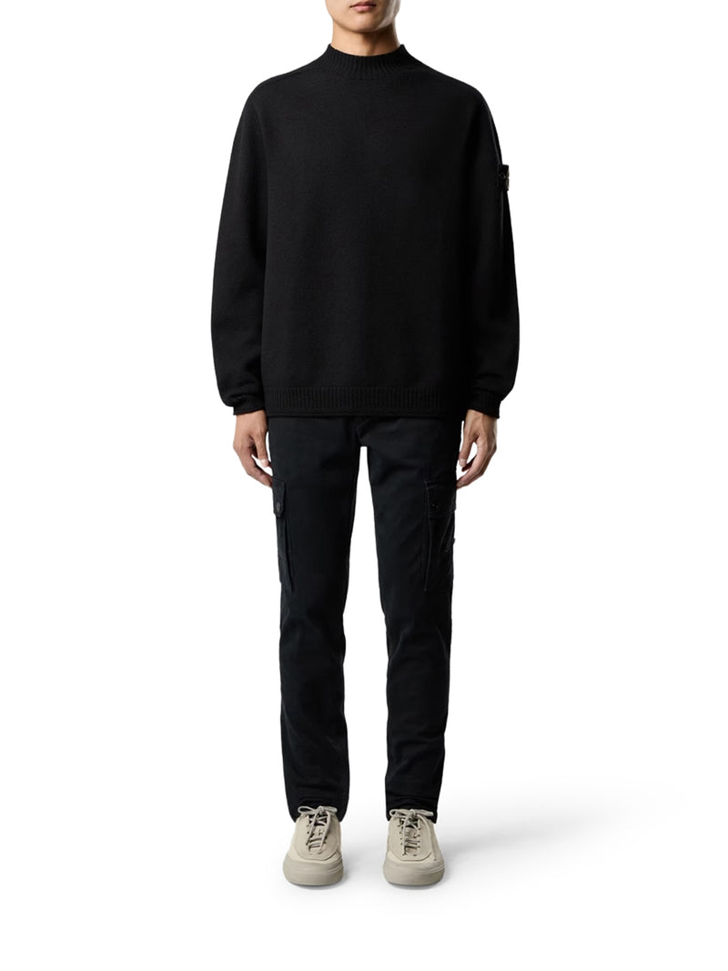 Stone Island Men Rws Felted Wool Sweater With Raglan Sleeves STONE ISLAND