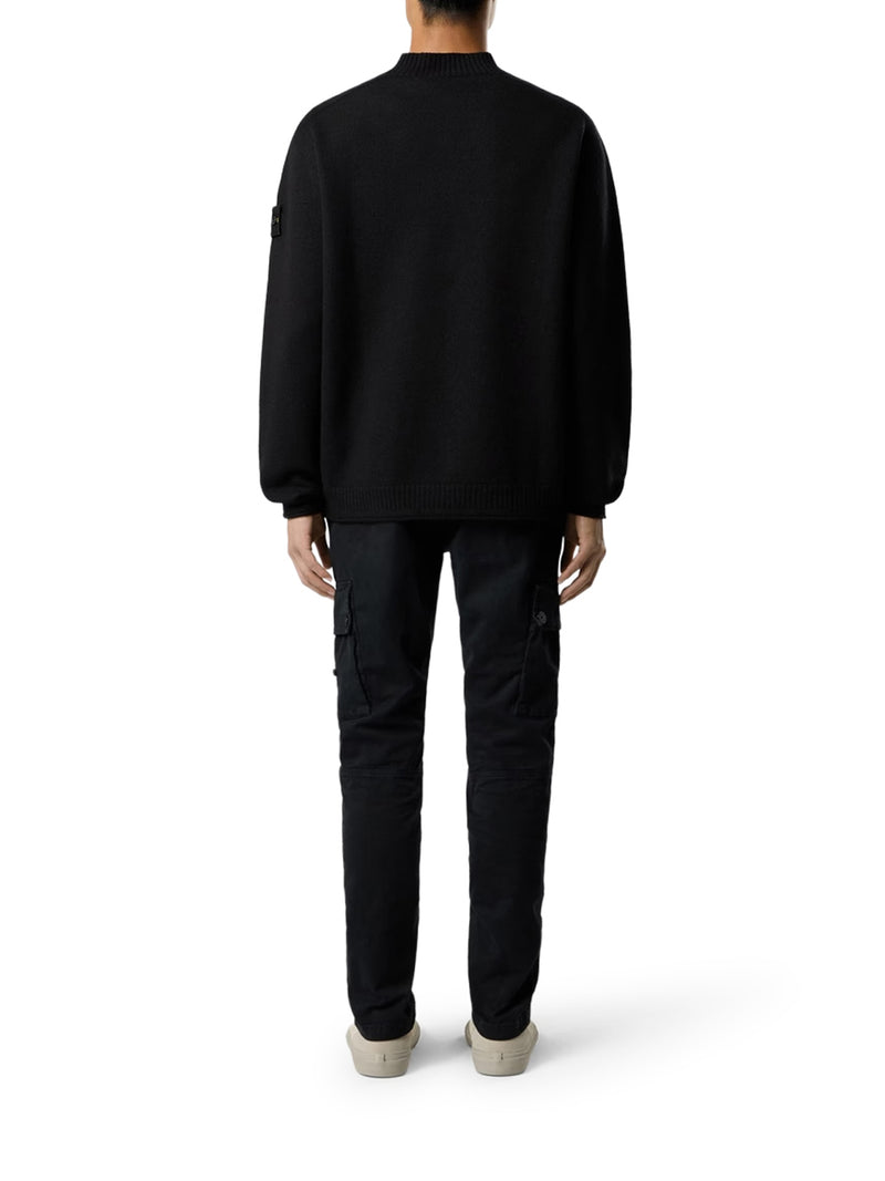 Stone Island Men Rws Felted Wool Sweater With Raglan Sleeves STONE ISLAND