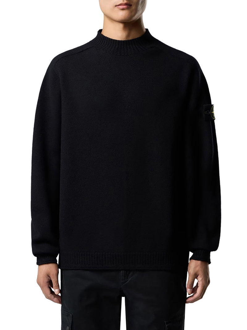Stone Island Men Rws Felted Wool Sweater With Raglan Sleeves STONE ISLAND