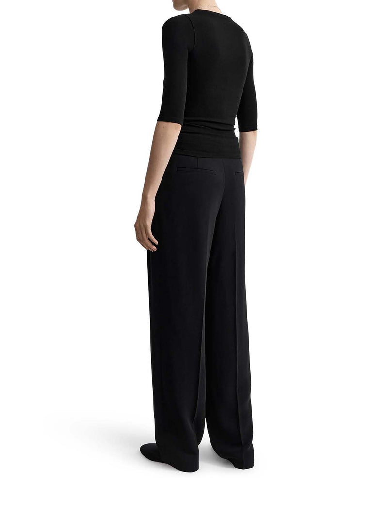 Toteme Women Black Wide Leg Pants TOTEME