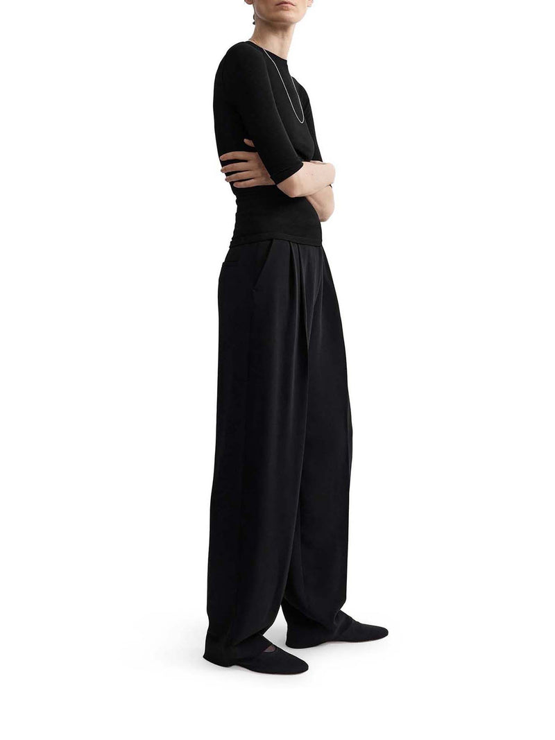 Toteme Women Black Wide Leg Pants TOTEME