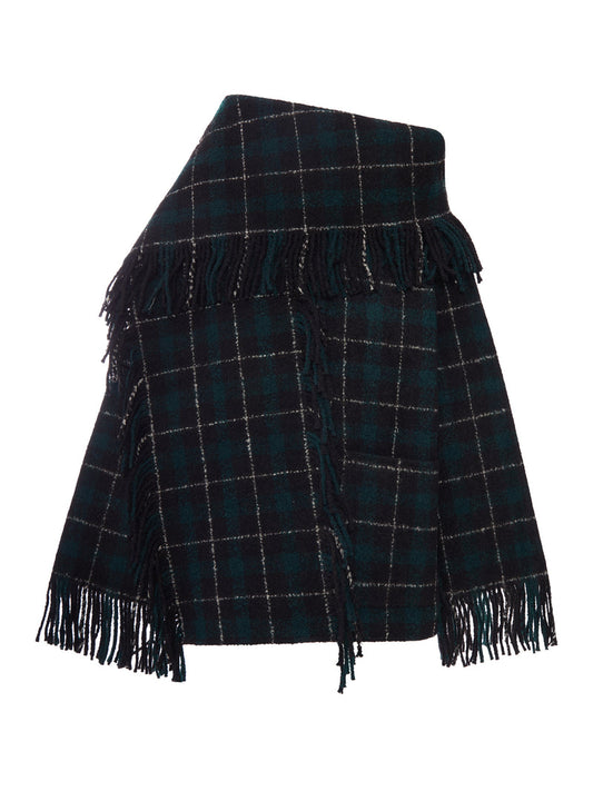Toteme Women Wool Scarf-Design Fringed Jacket TOTEME