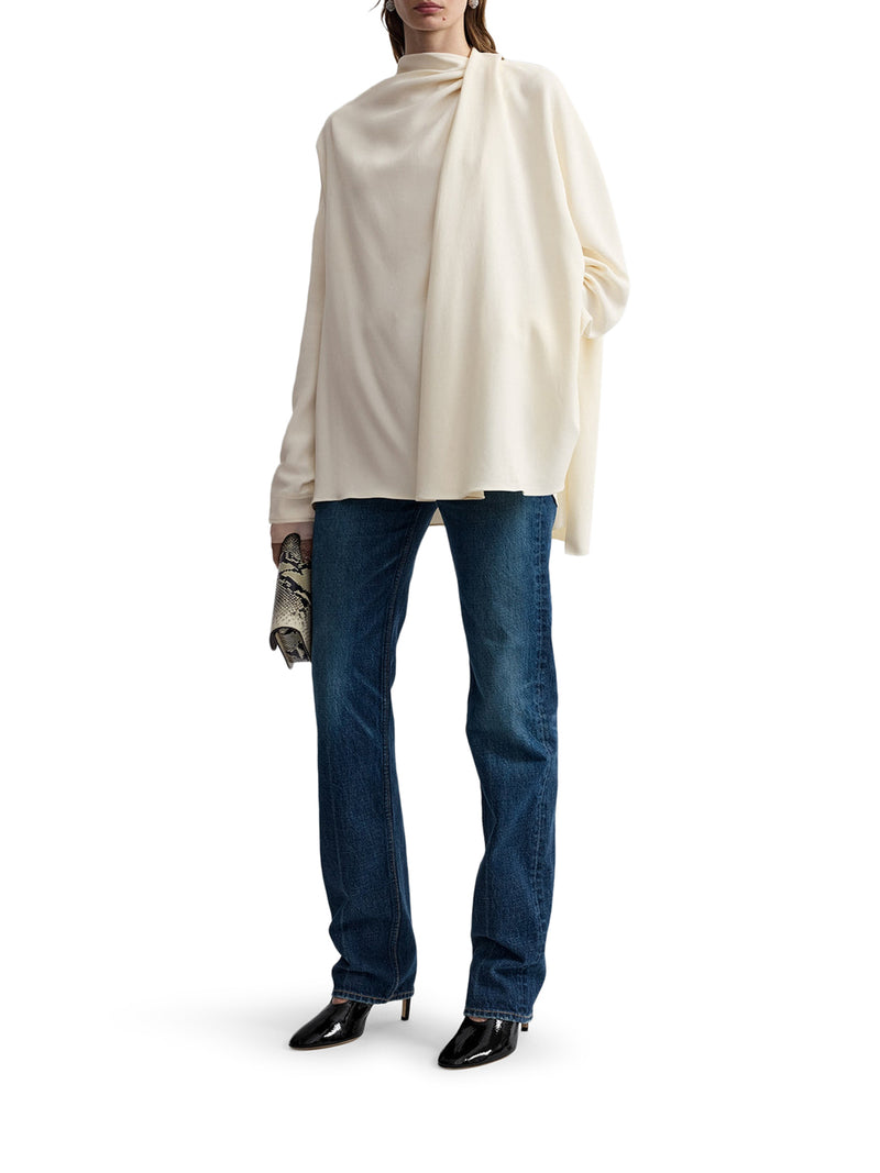 Toteme Women Fluid Draped Cady Blouse TOTEME