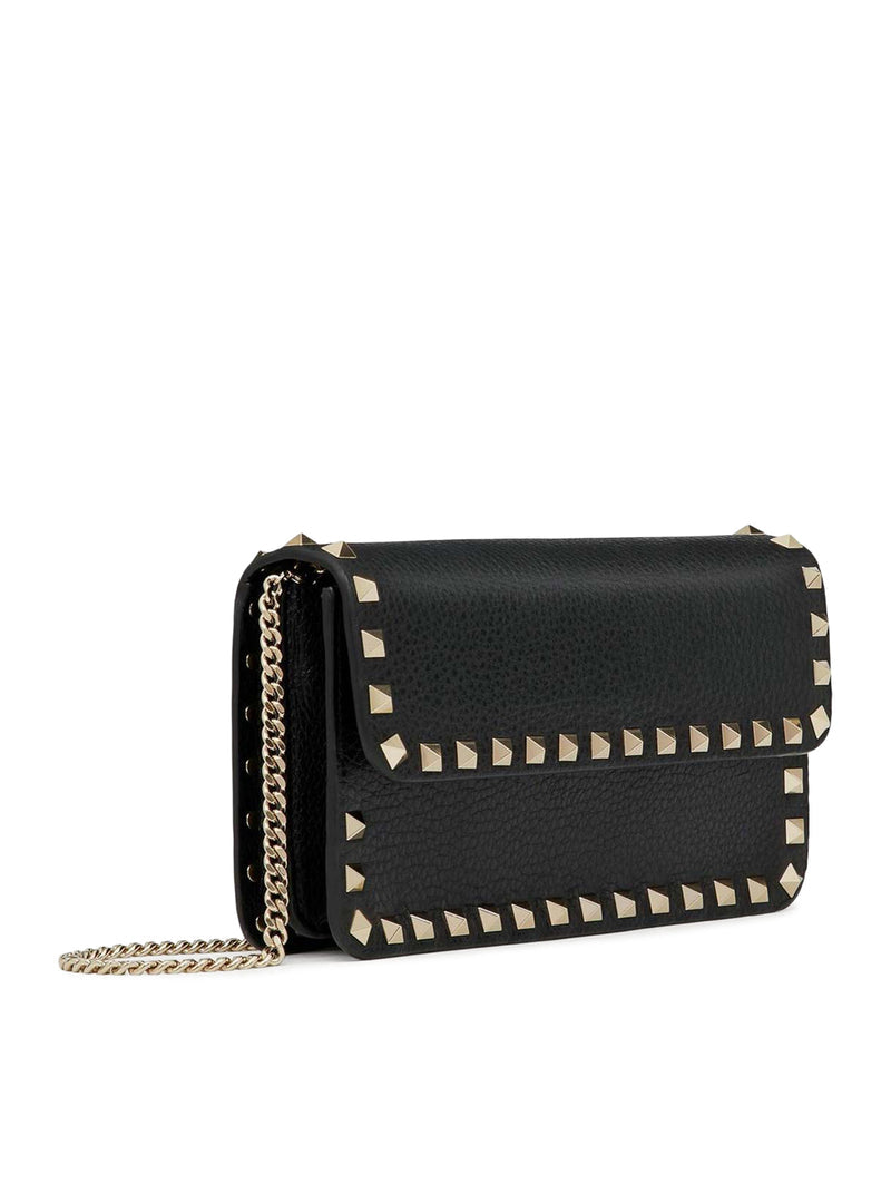 Valentino Garavani Women Rockstud Clutch With Chain VALENTINO GARAVANI