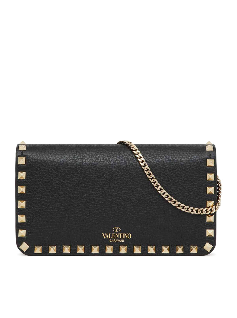 Valentino Garavani Women Rockstud Clutch With Chain VALENTINO GARAVANI