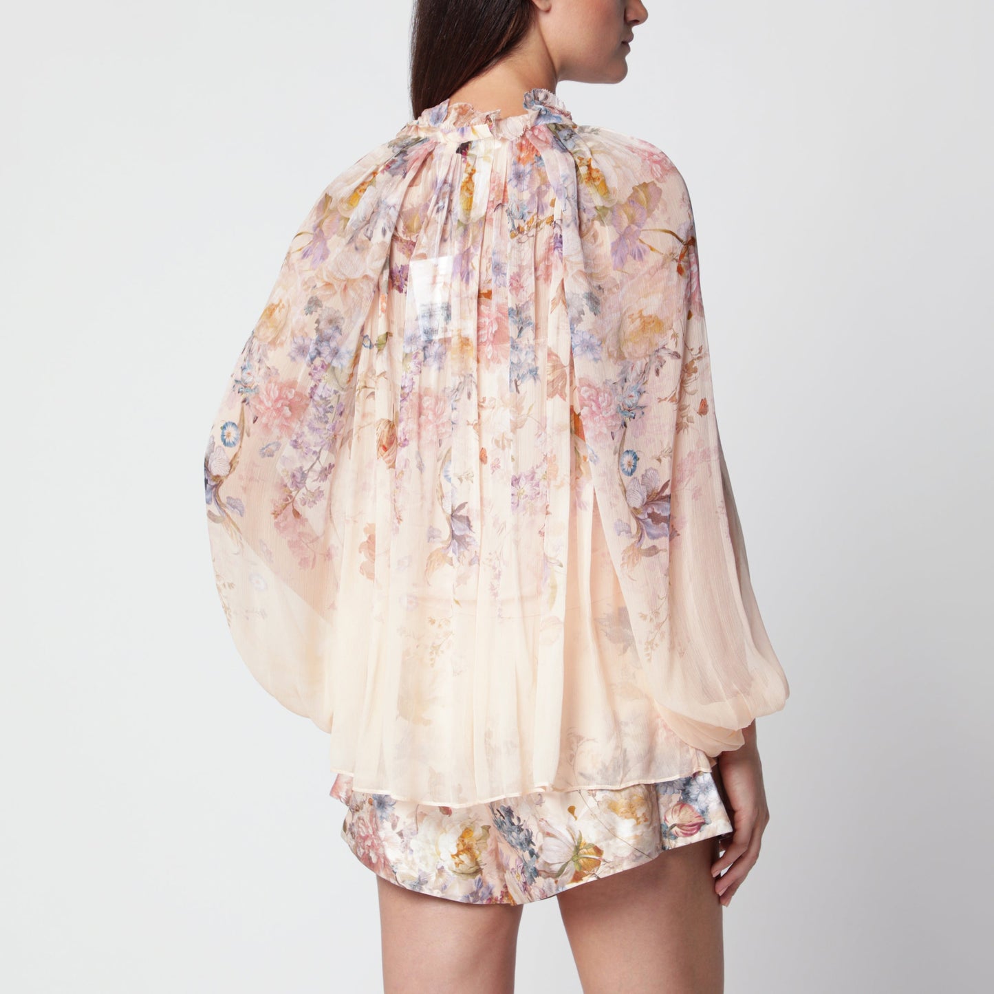 Zimmermann Valiant Peach Floral-Print Blouse Women ZIMMERMANN