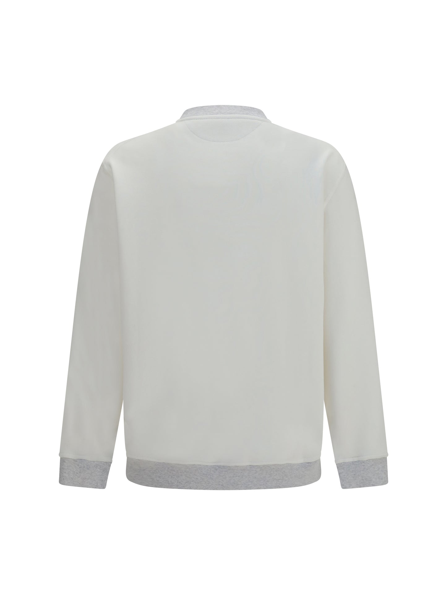 Brunello Cucinelli Men Cotton Sweatshirt With Embroidery BRUNELLO CUCINELLI