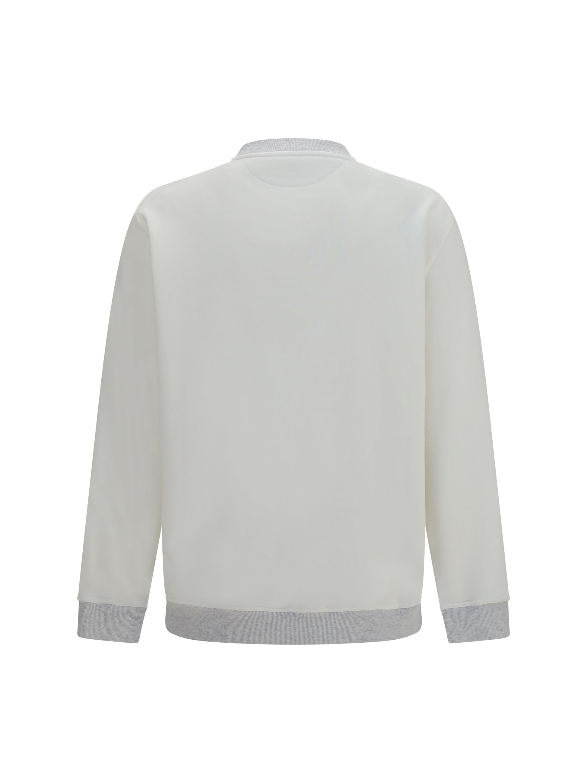 Brunello Cucinelli Men Cotton Sweatshirt With Embroidery BRUNELLO CUCINELLI