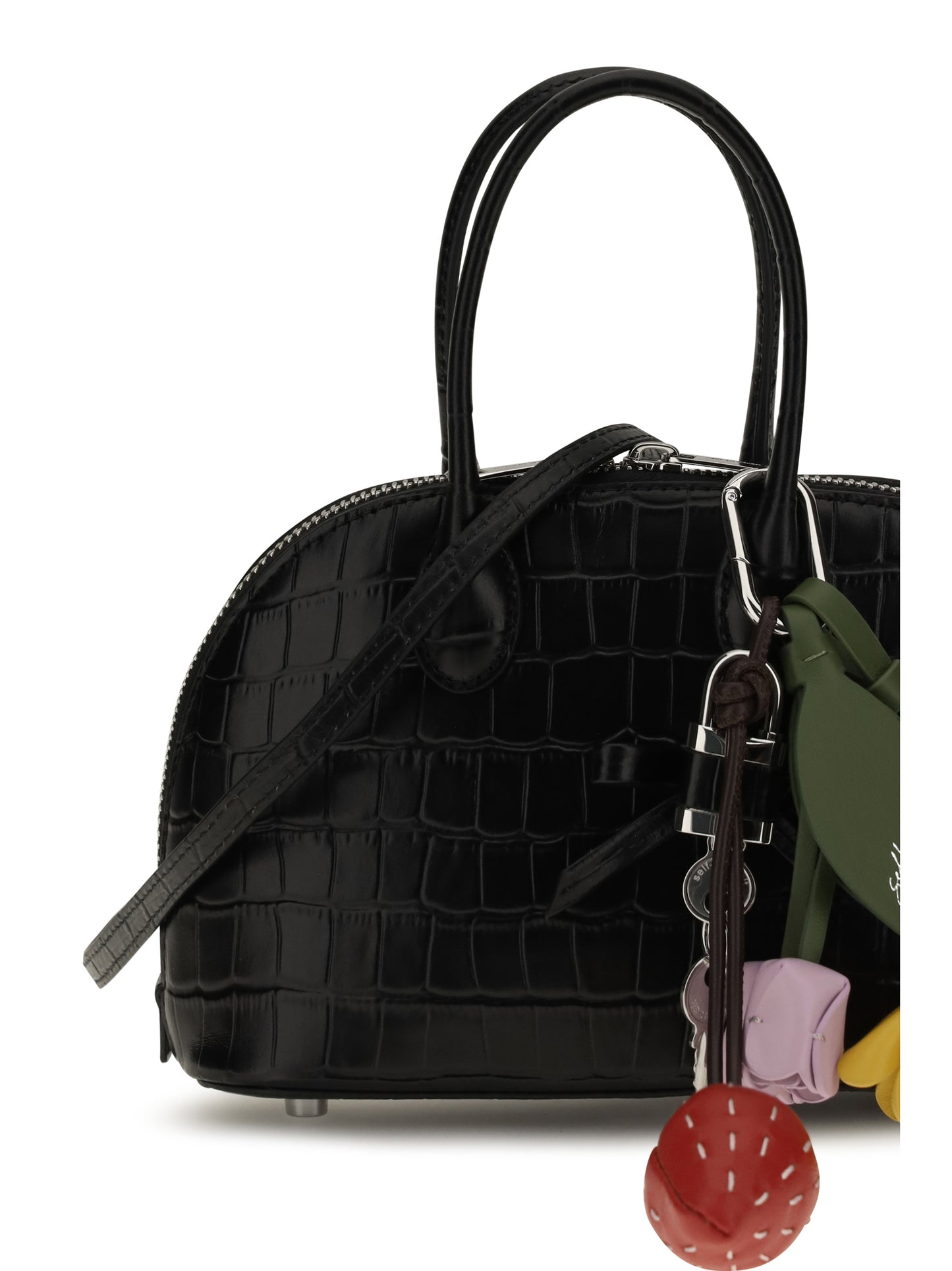 Self-Portrait Women Toast Crocodile-Effect Leather Handbag SELF-PORTRAIT