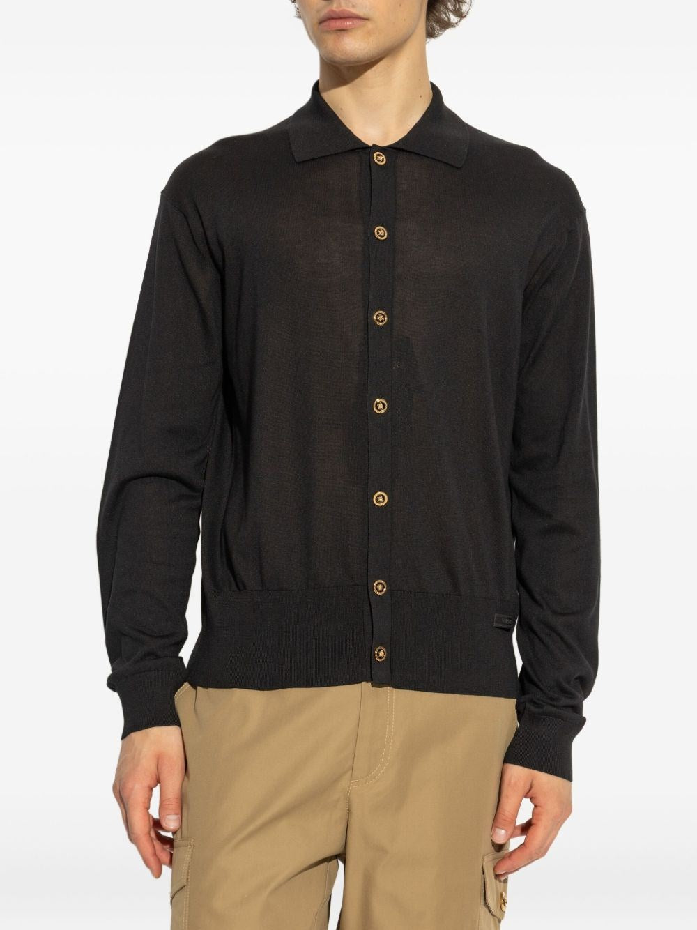 Versace Men Cotton And Silk Cardigan VERSACE
