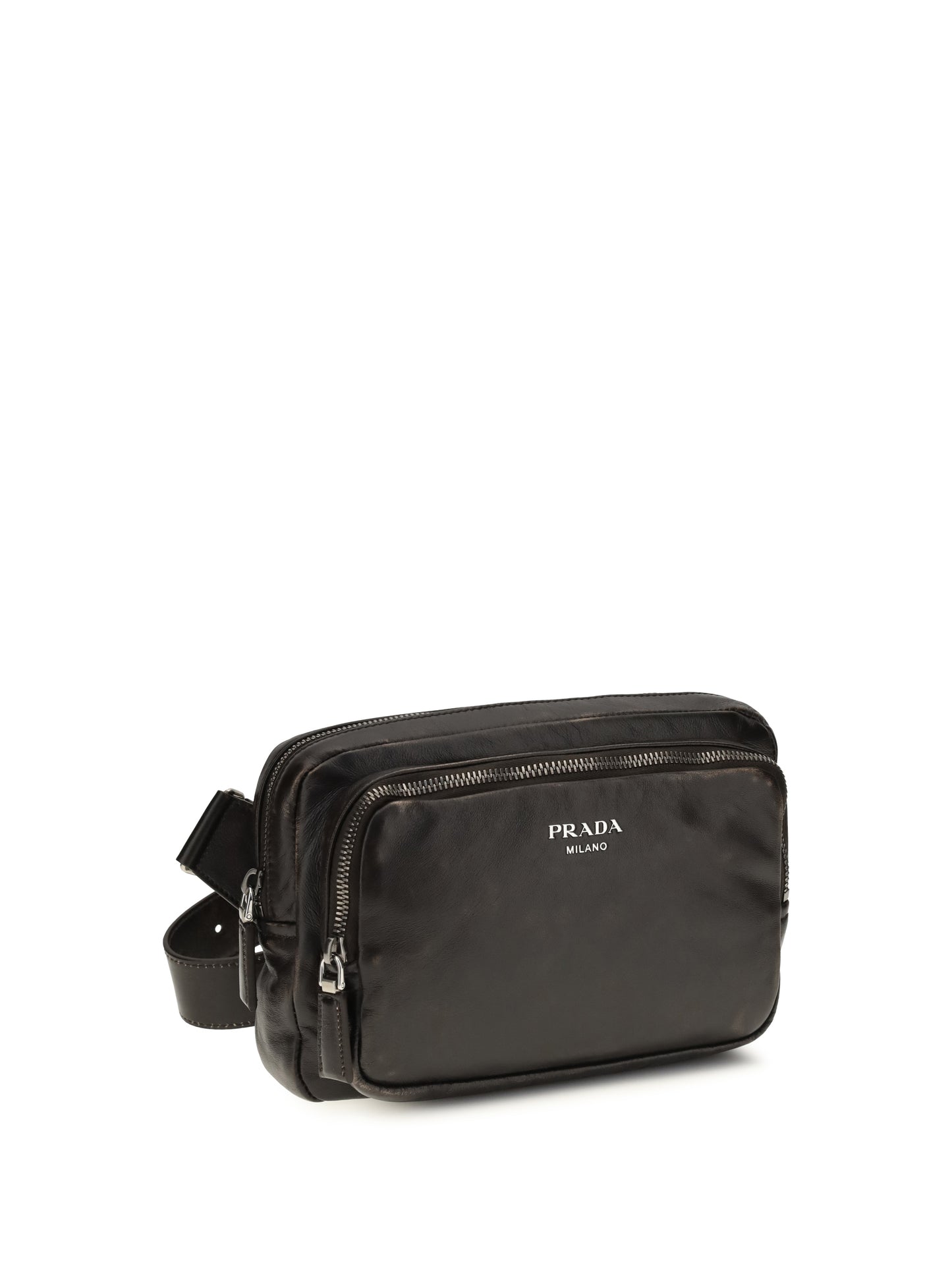 Prada Men Shoulder Bag In Aged-Effect Nappa Leather PRADA