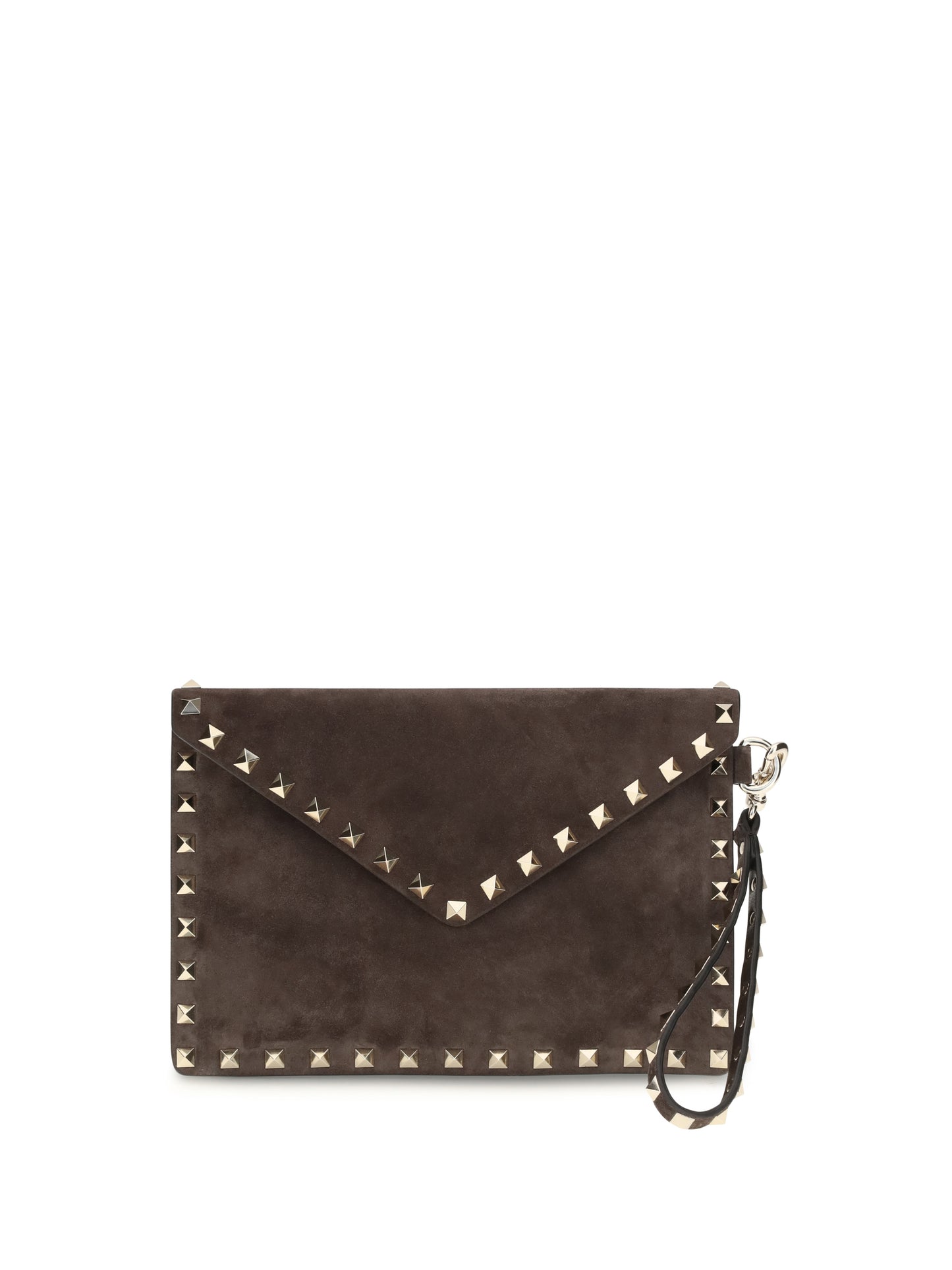 Valentino Garavani Women Medium Rockstud Clutch In Suede VALENTINO GARAVANI