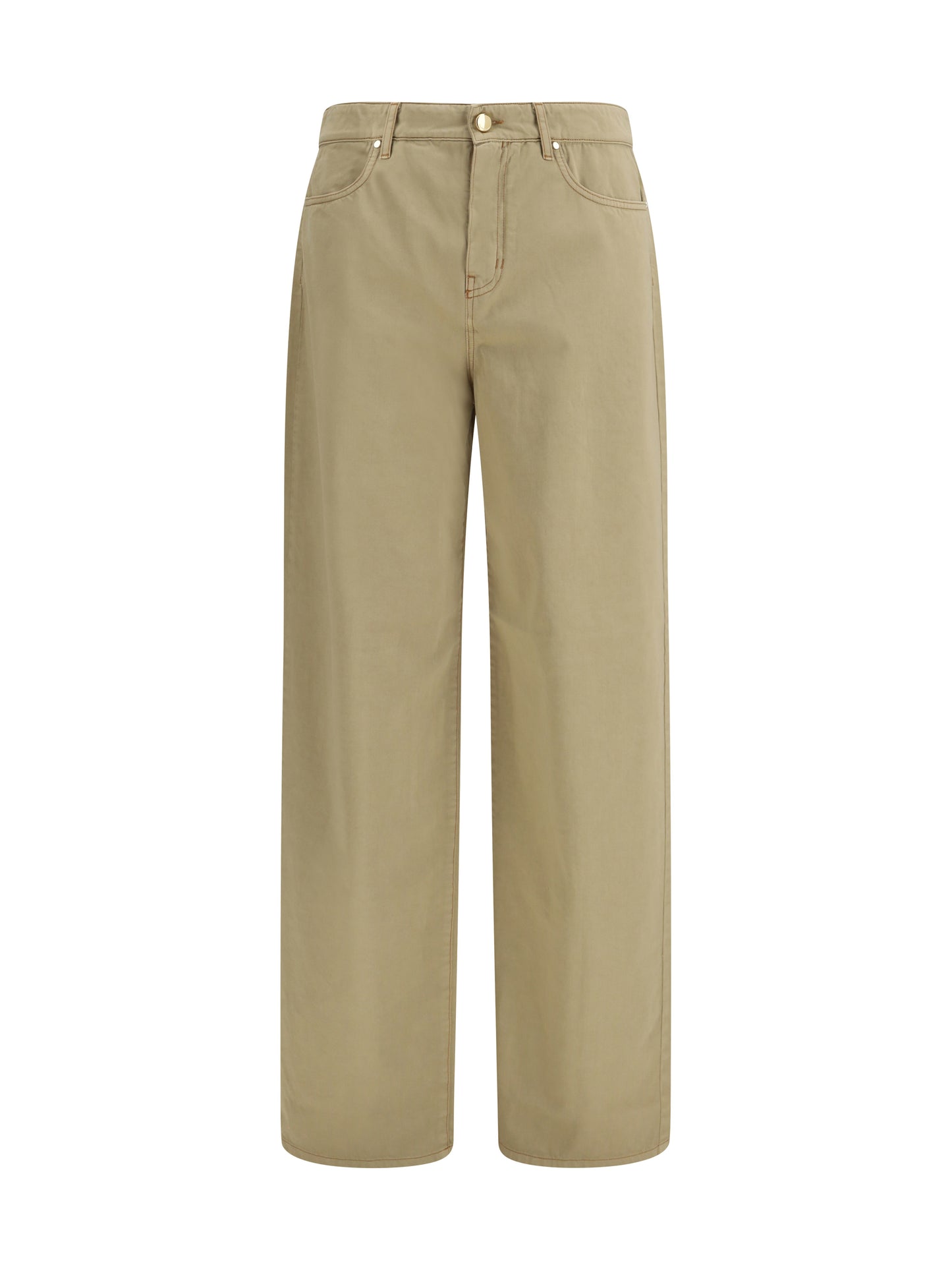 Max Mara Studio Women Baggy Pants In Pure Cotton Satin MAX MARA STUDIO