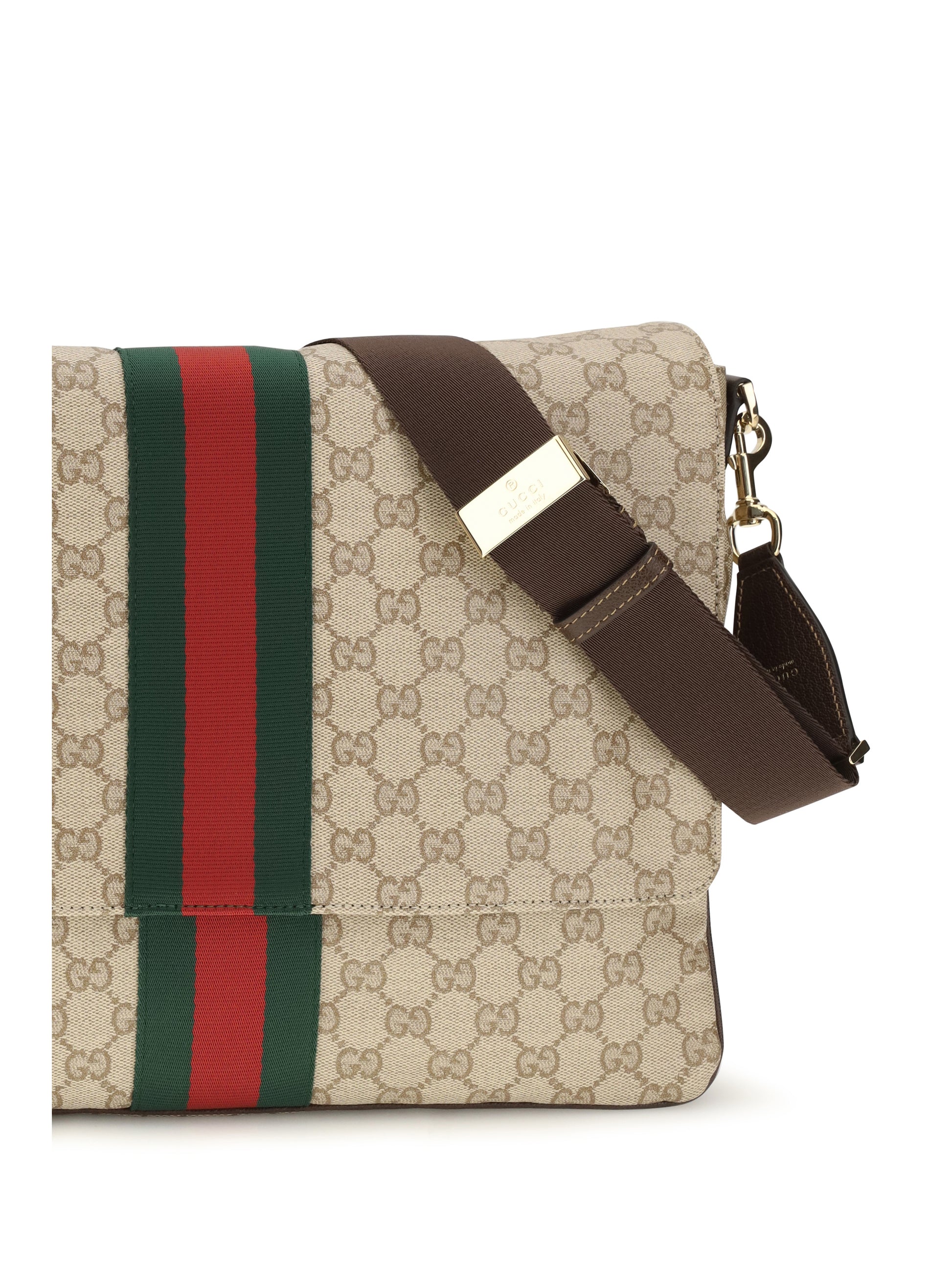 Gucci Men Medium Web Stripe Shoulder Bag GUCCI