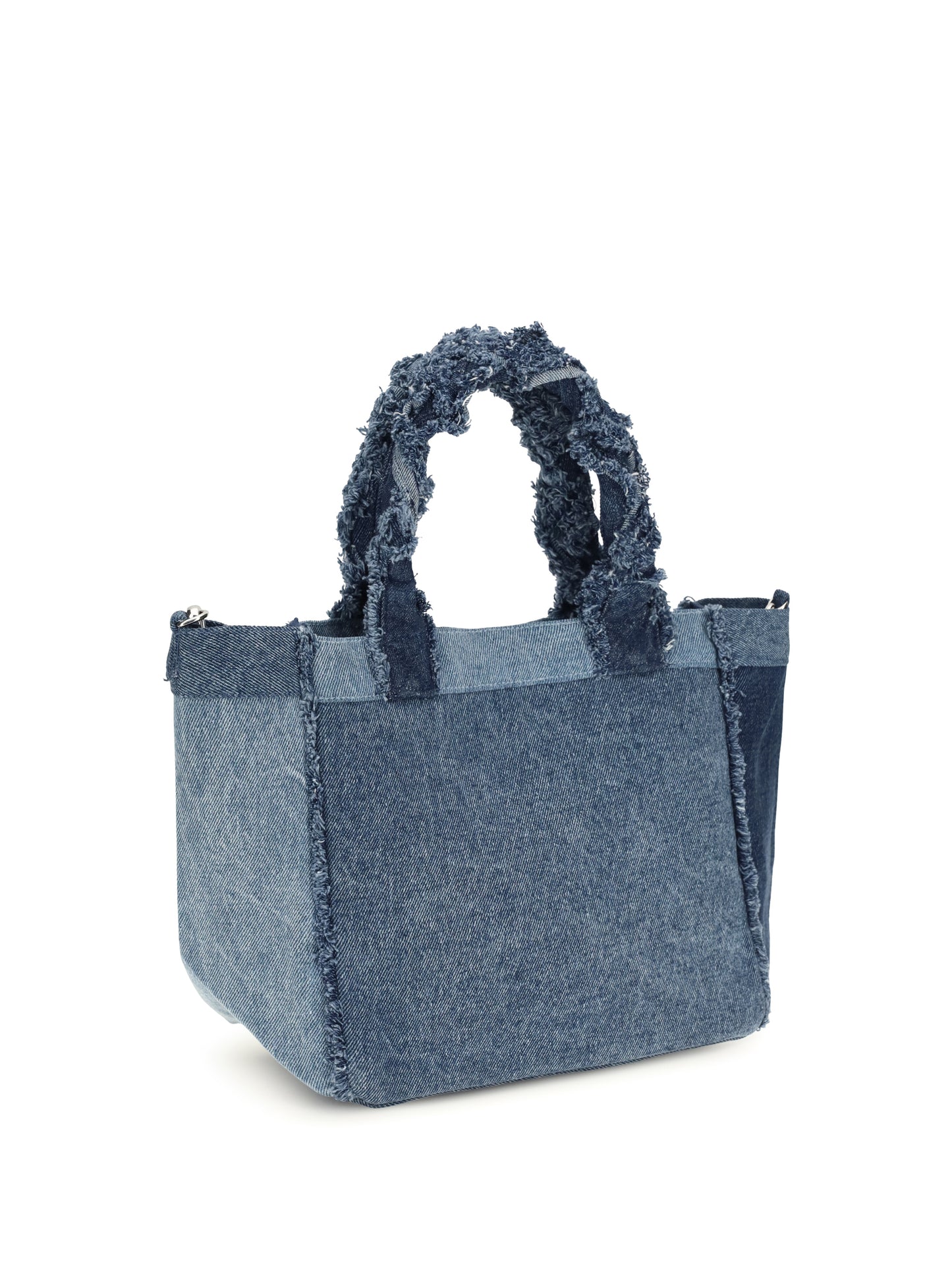 Ganni Women Small Trapeze Denim Shopper GANNI
