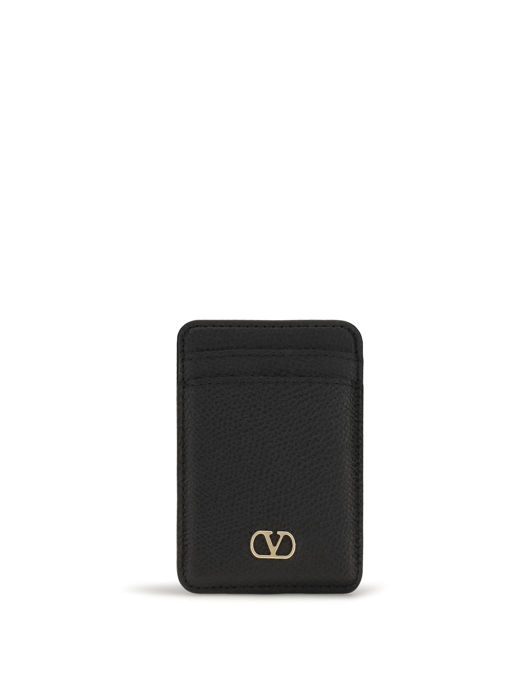 Valentino Garavani Women Vlogo Signature Magnetic Card Holder VALENTINO GARAVANI