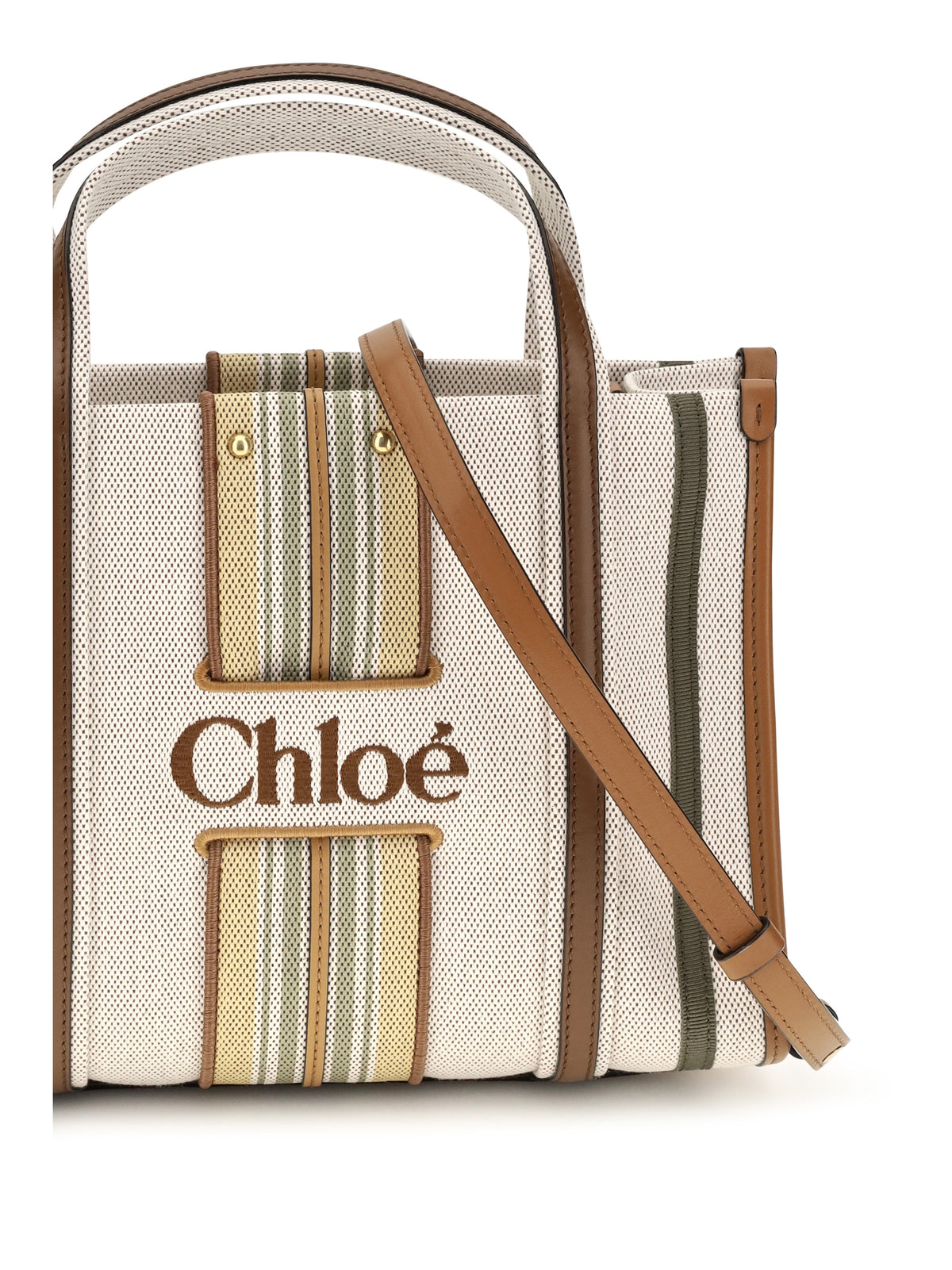 Chloé Women Small Woody Loop Canvas Tote Bag CHLOE