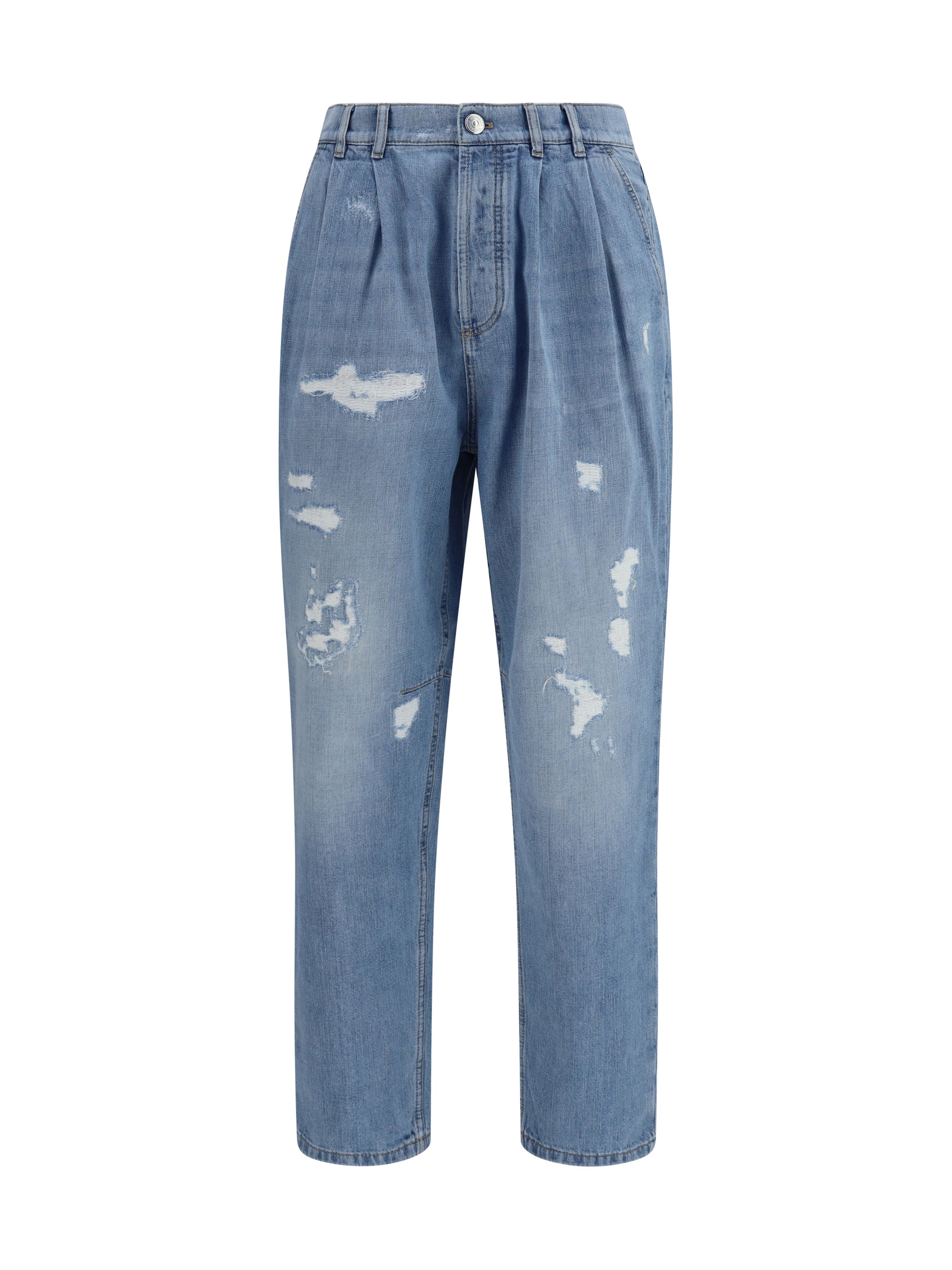 Brunello Cucinelli Men Worn-Effect Jeans BRUNELLO CUCINELLI