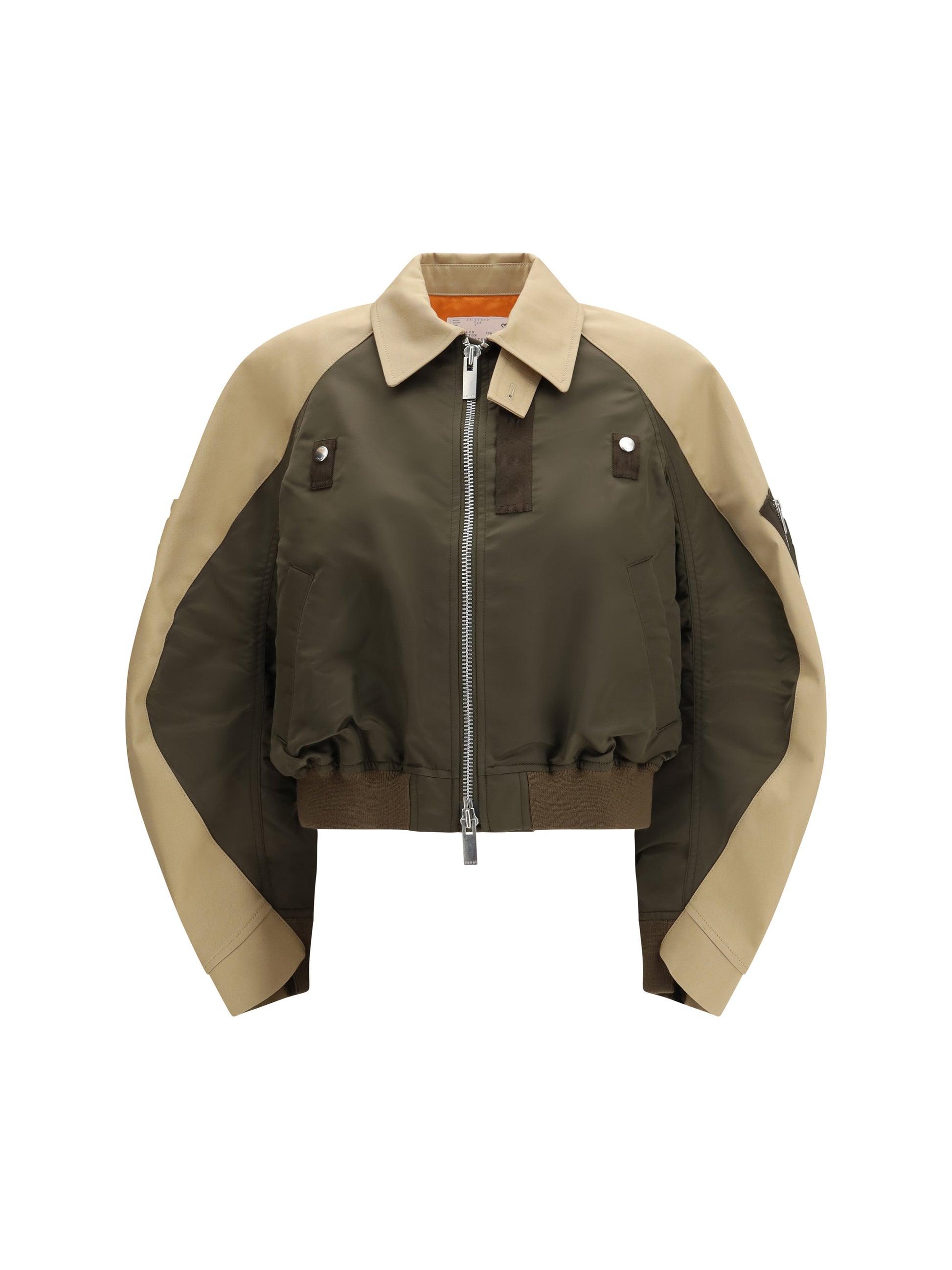 Sacai Women Cotton And Nylon Bomber Jacke SACAI
