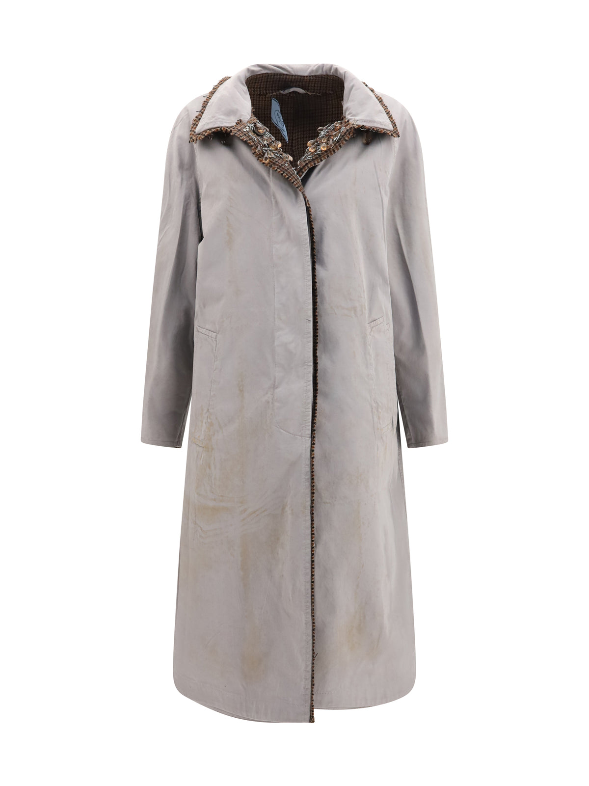 Prada Women Reversible Single-Breasted Coat With Gocce Details PRADA