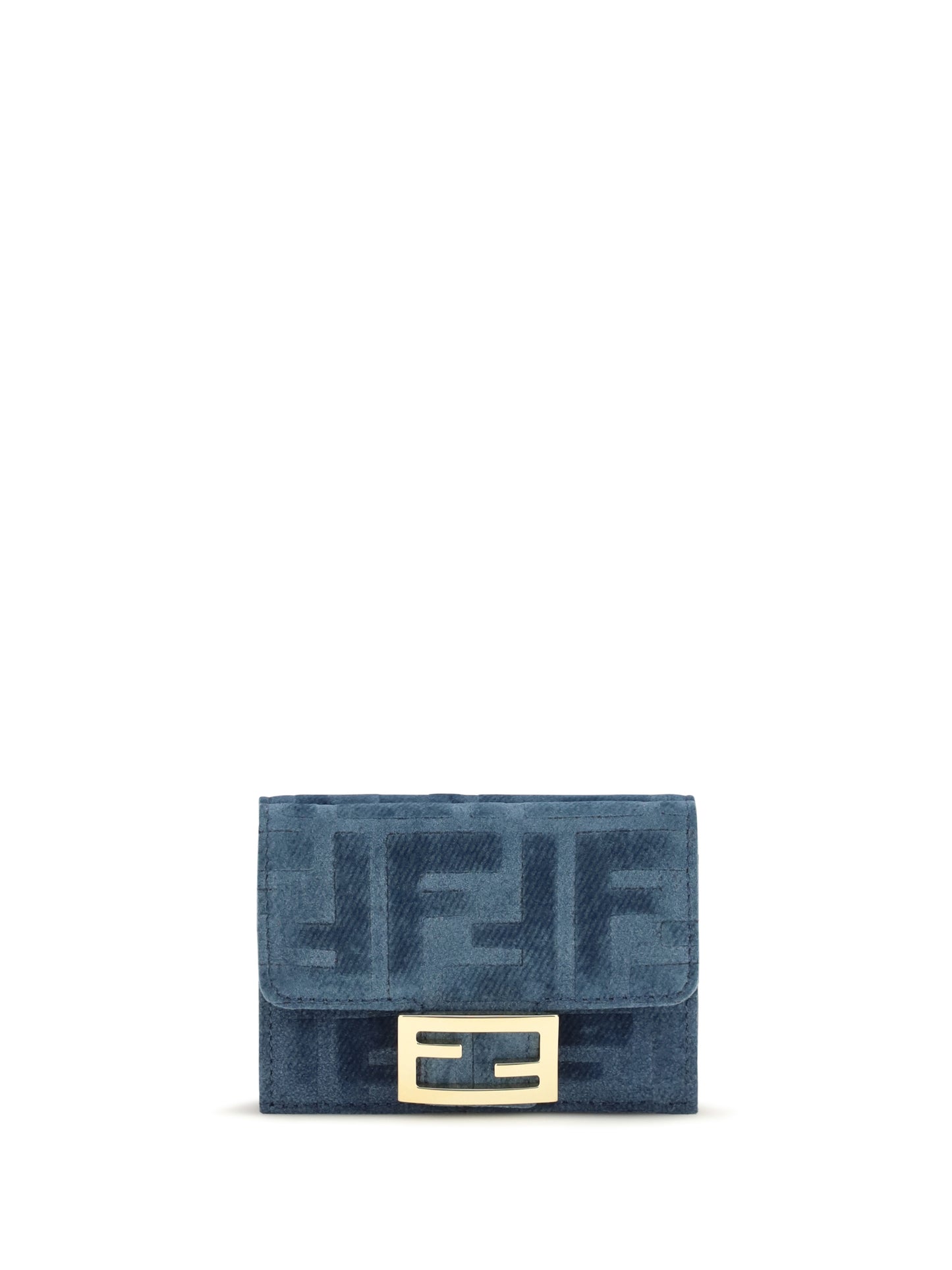 Fendi Women Trifold Wallet With Ff Monogram In Jacquard FENDI