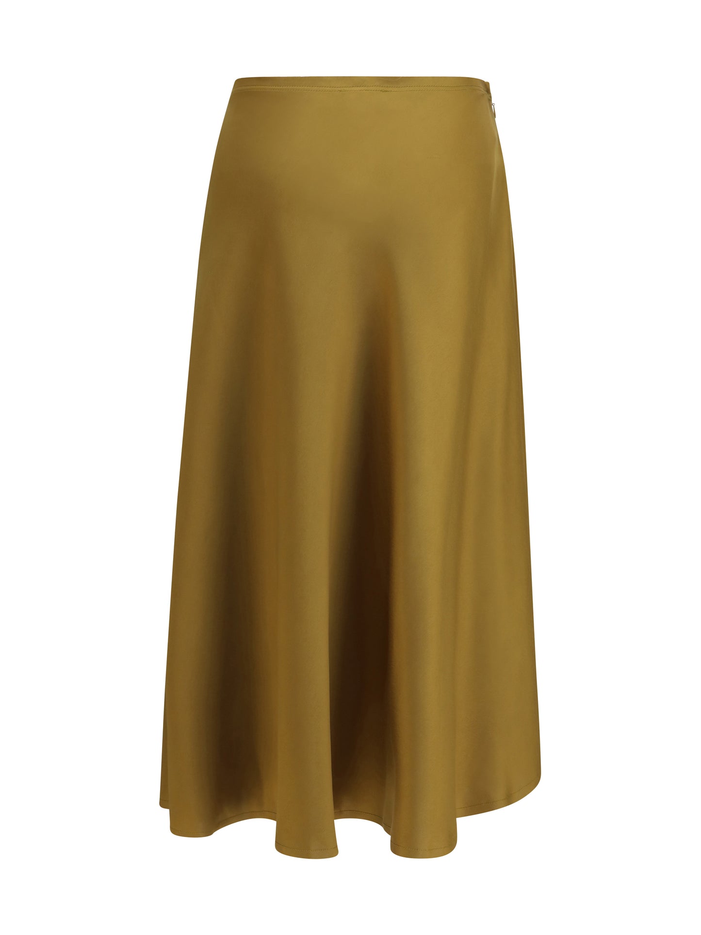 Ganni Women Satin Midi Skirt With Tie Details GANNI