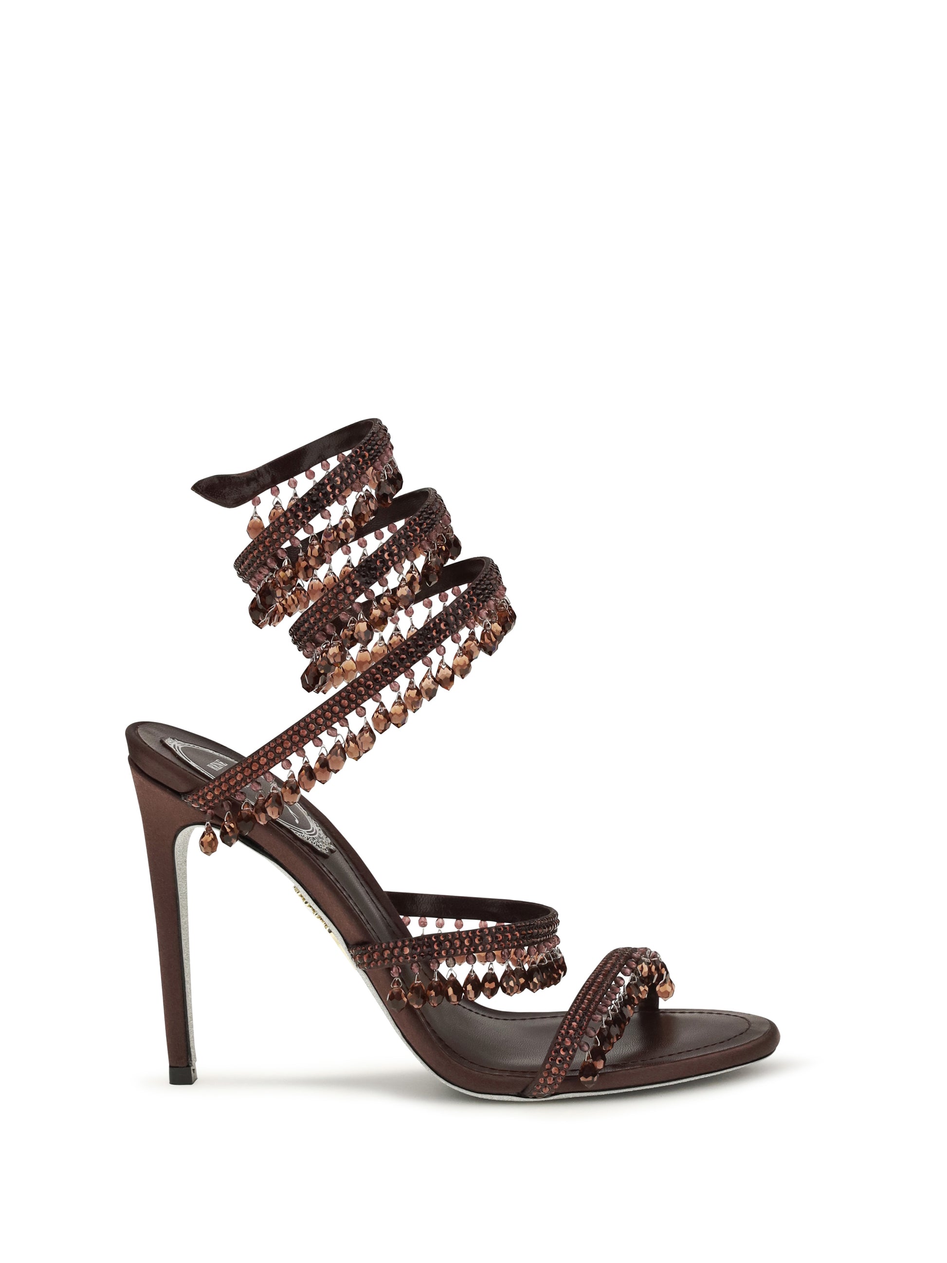 Rene Caovilla Women Chandelier Sandals In Satin RENE CAOVILLA