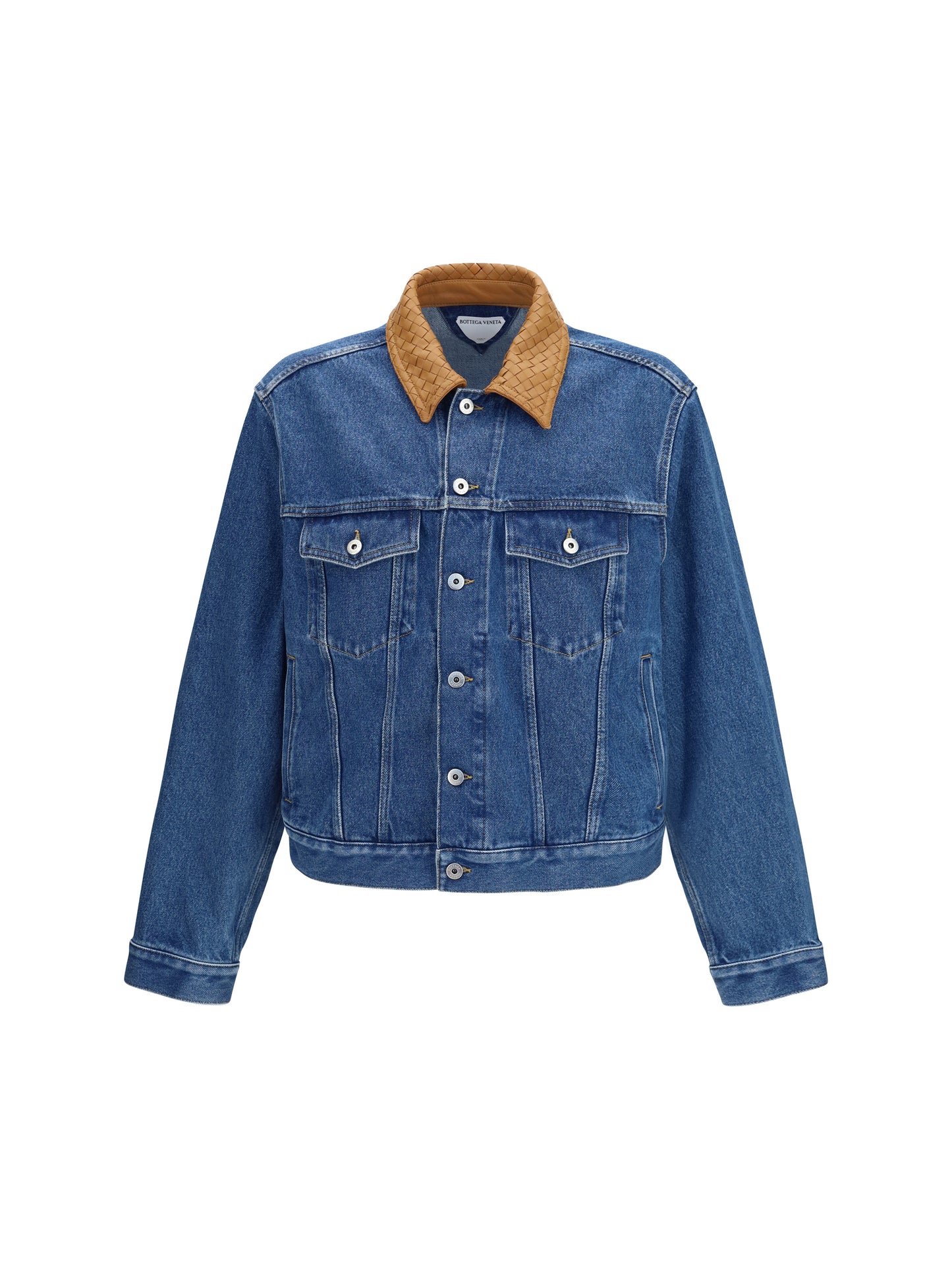Bottega Veneta Men Intreccio Denim Jacket BOTTEGA VENETA