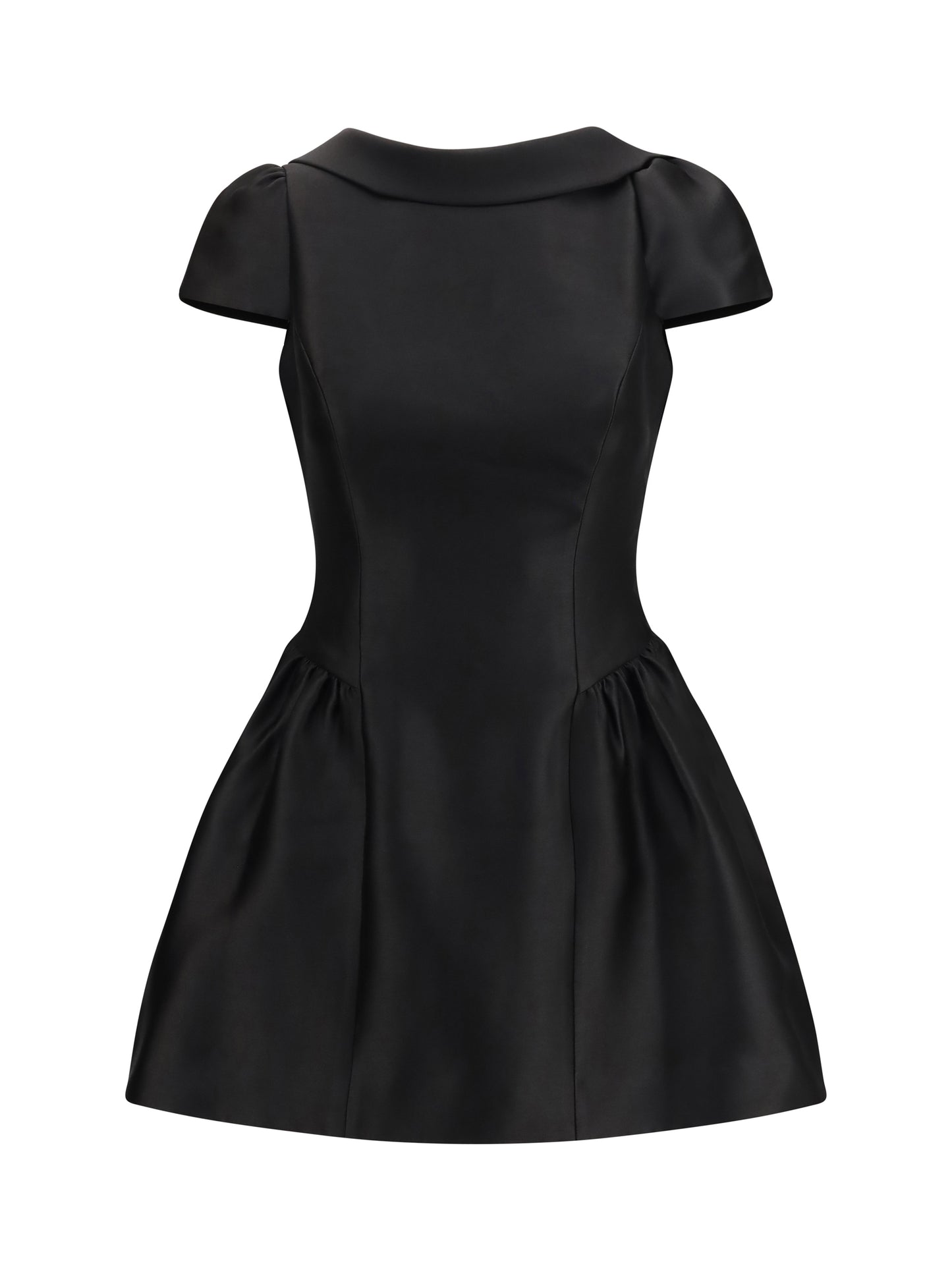 Self-Portrait Women Short Taffeta Dress With Collar SELF-PORTRAIT