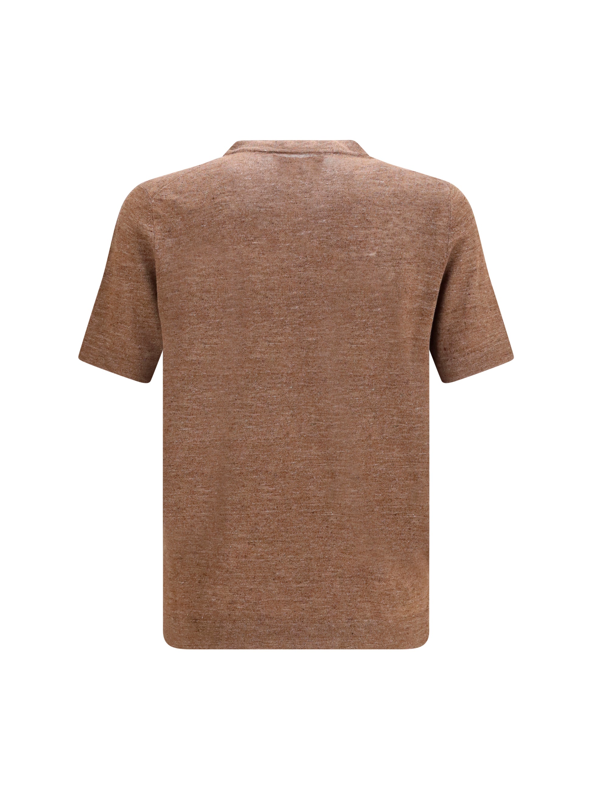 Brunello Cucinelli Men Linen And Cotton Crewneck T-Shirt BRUNELLO CUCINELLI
