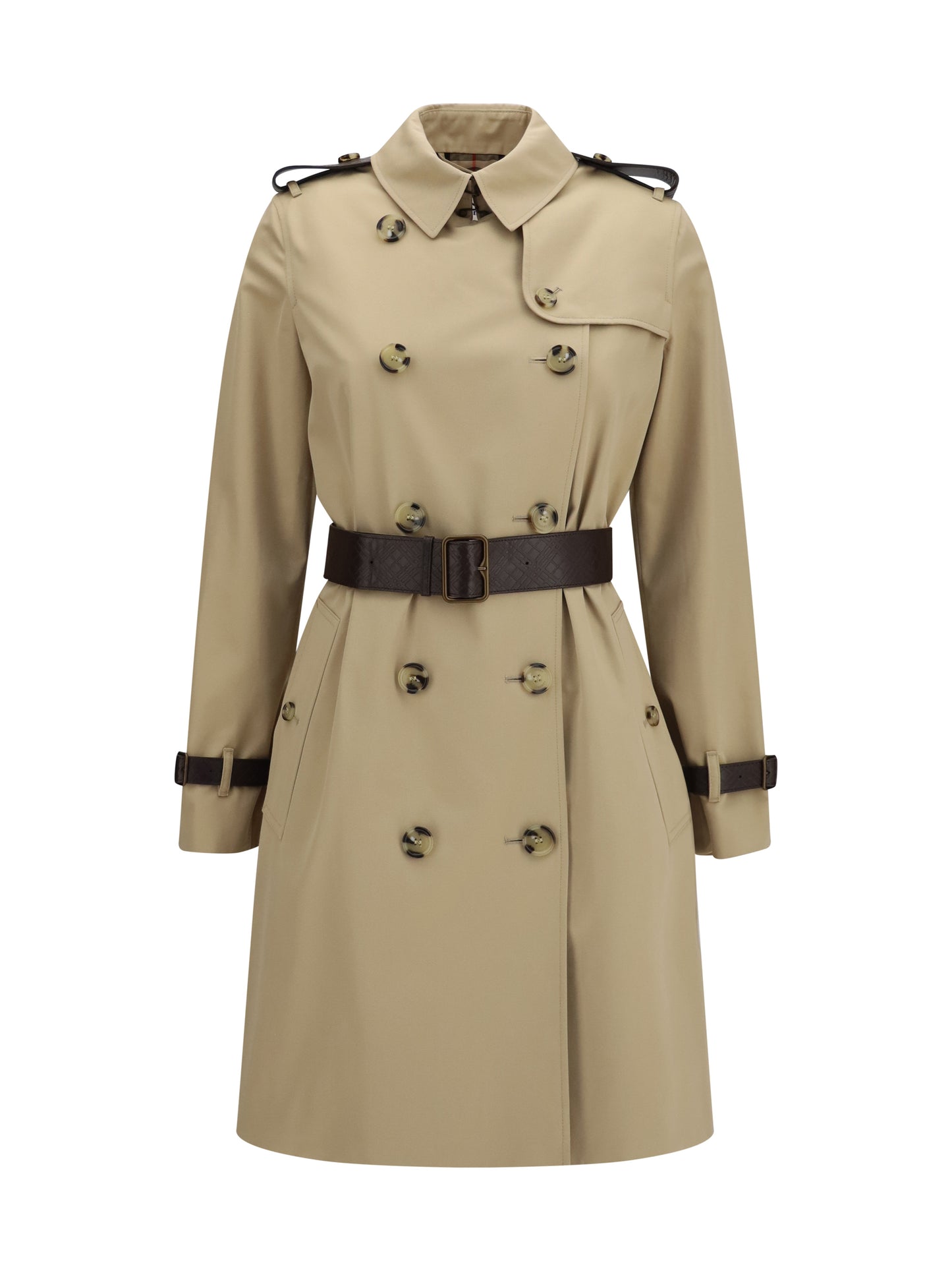Burberry Women Kensington Midi Leather Trench BURBERRY