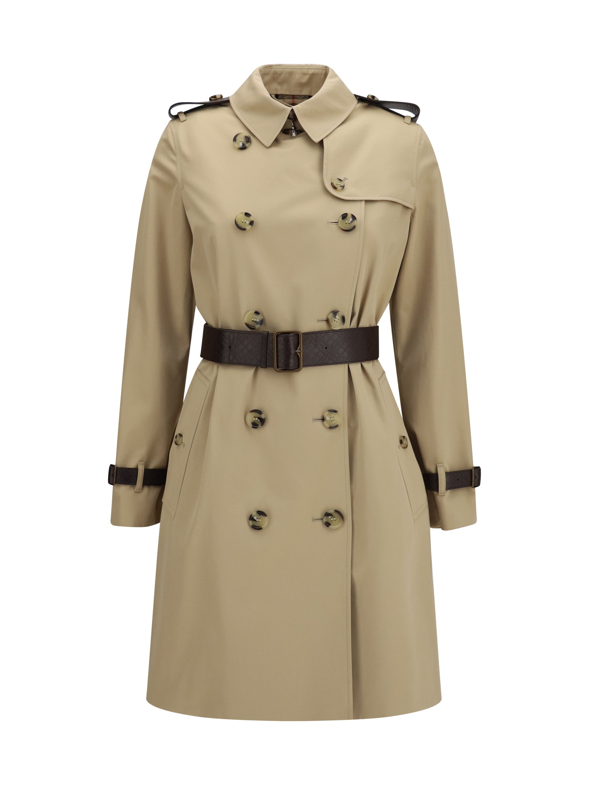 Burberry Women Kensington Midi Leather Trench BURBERRY