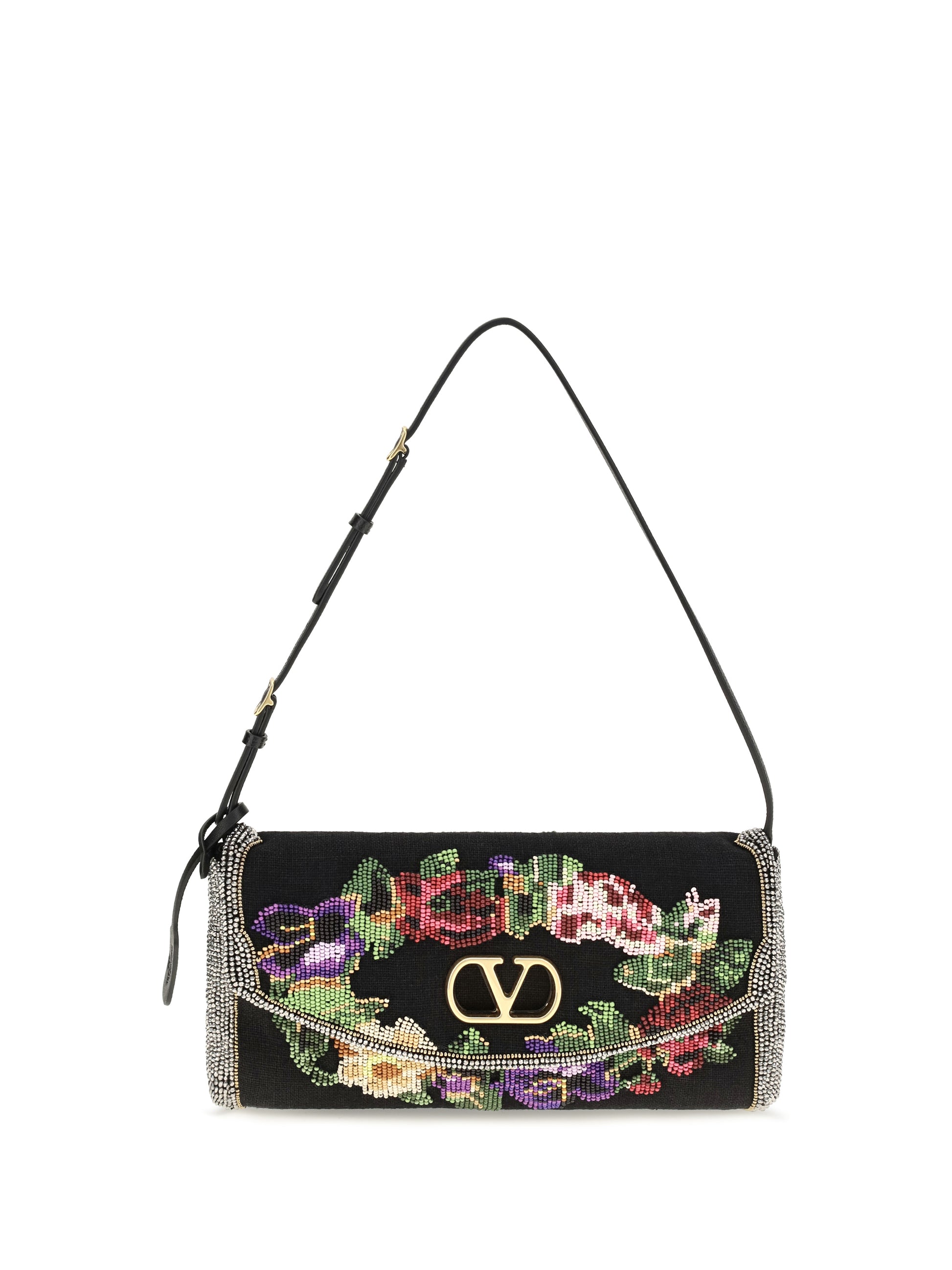 Valentino Garavani Women Small Embroidered Devain Shoulder Bag VALENTINO GARAVANI