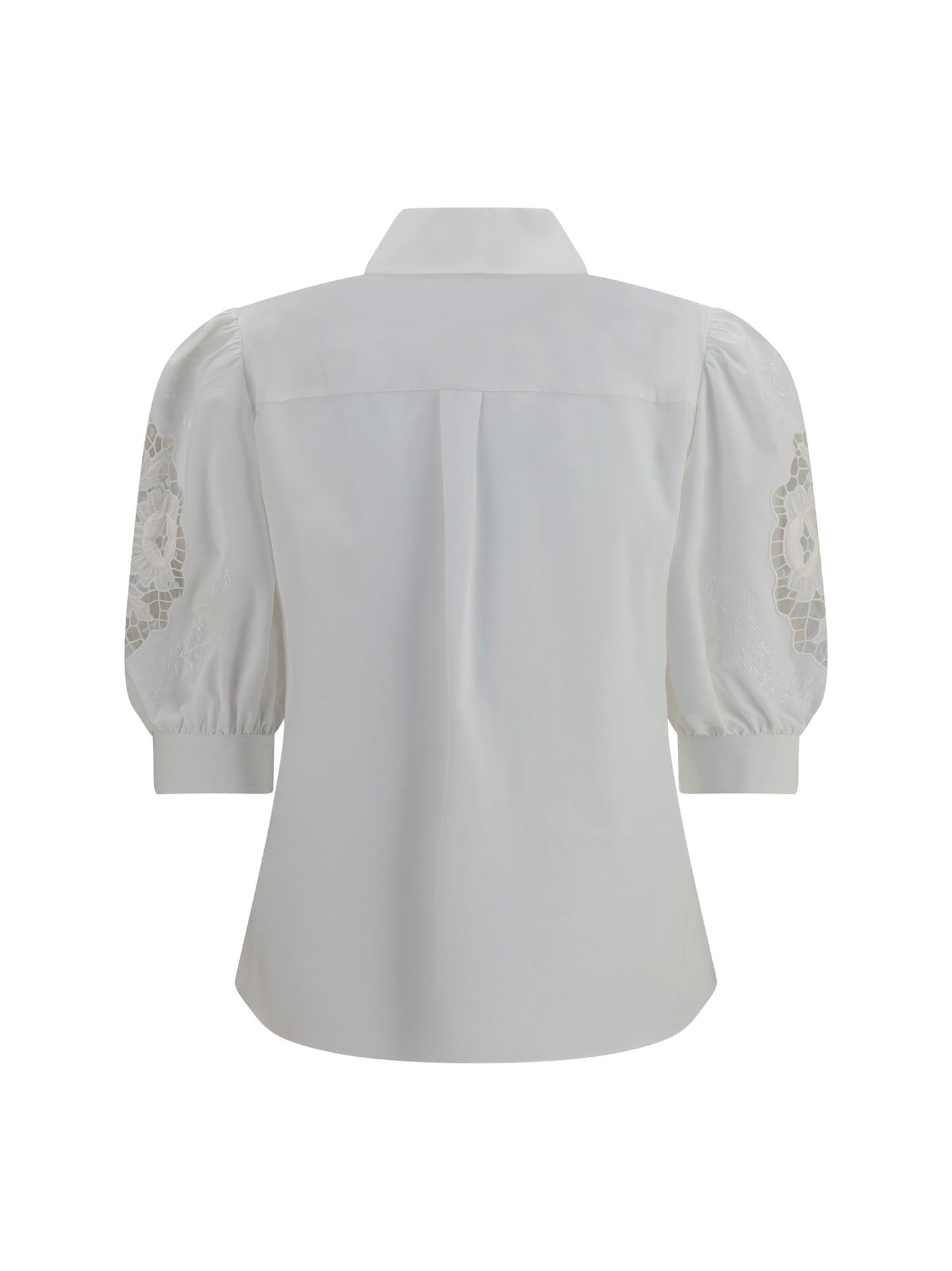 Valentino Women Shirt With Sangallo Lace Sleeves