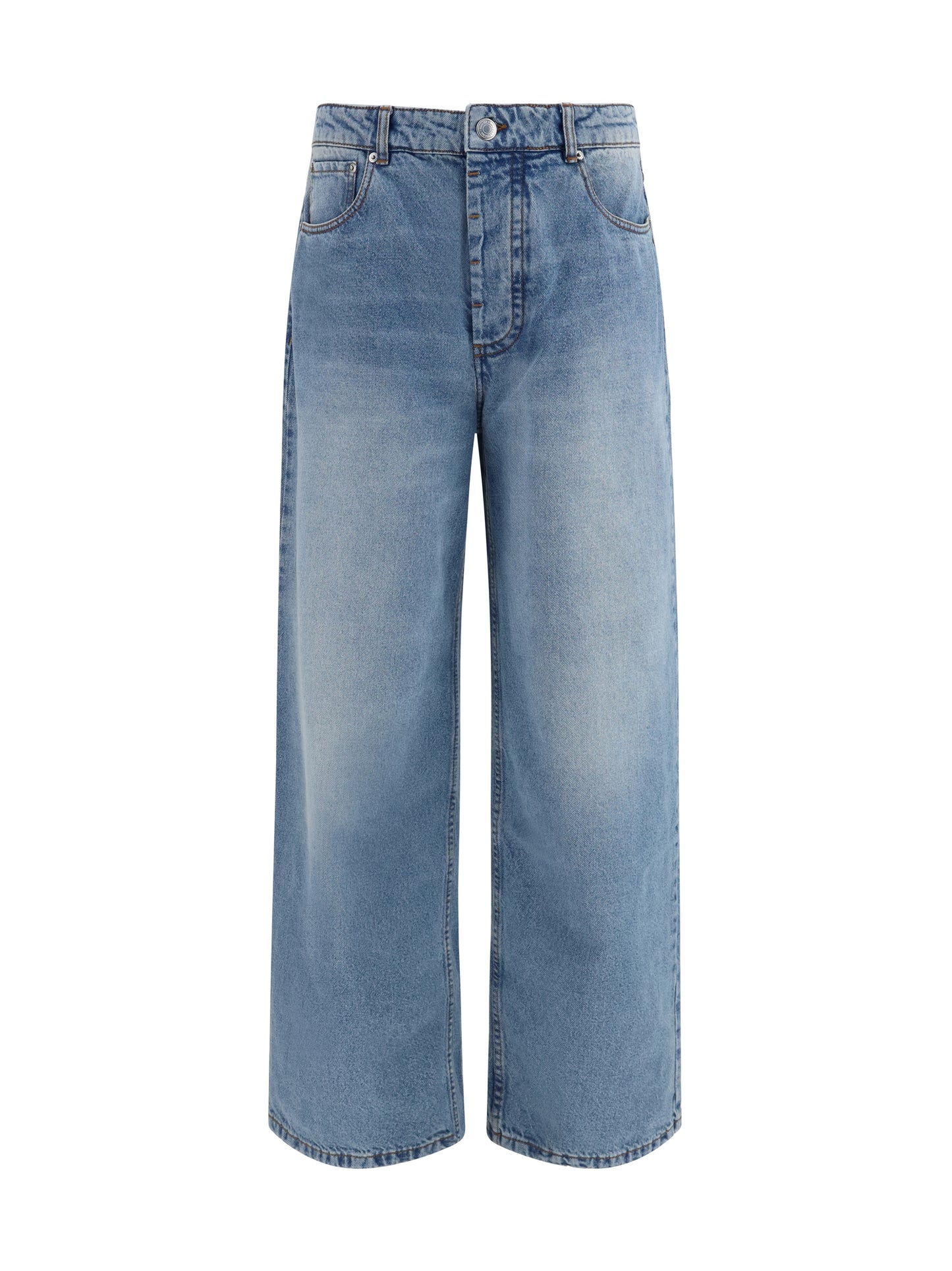 Ami Paris Men Cotton Wide-Leg Jeans AMI PARIS