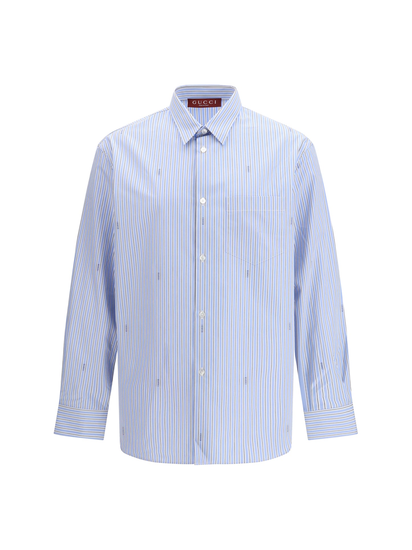 Gucci Men Striped Cotton Poplin Shirt GUCCI
