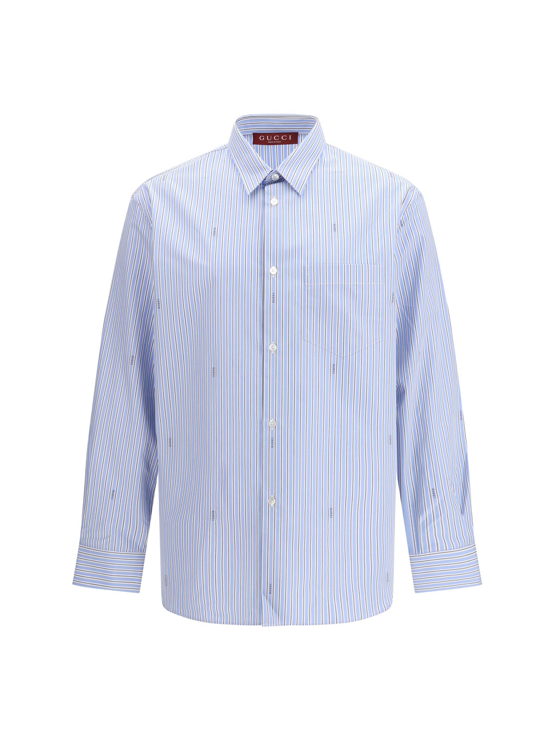 Gucci Men Striped Cotton Poplin Shirt GUCCI