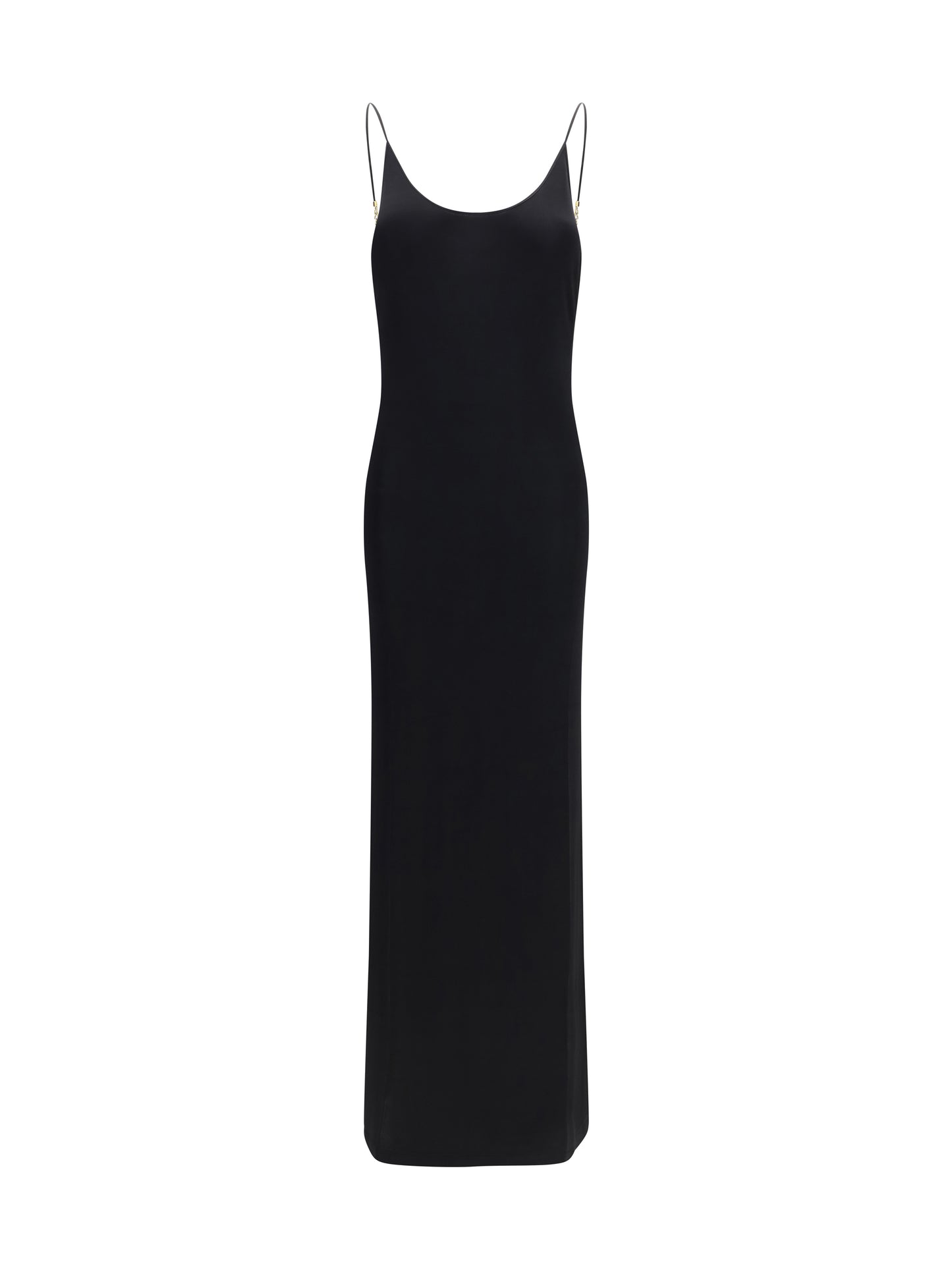 Saint Laurent Women Backless Knit Dress With Cassandre Chain SAINT LAURENT