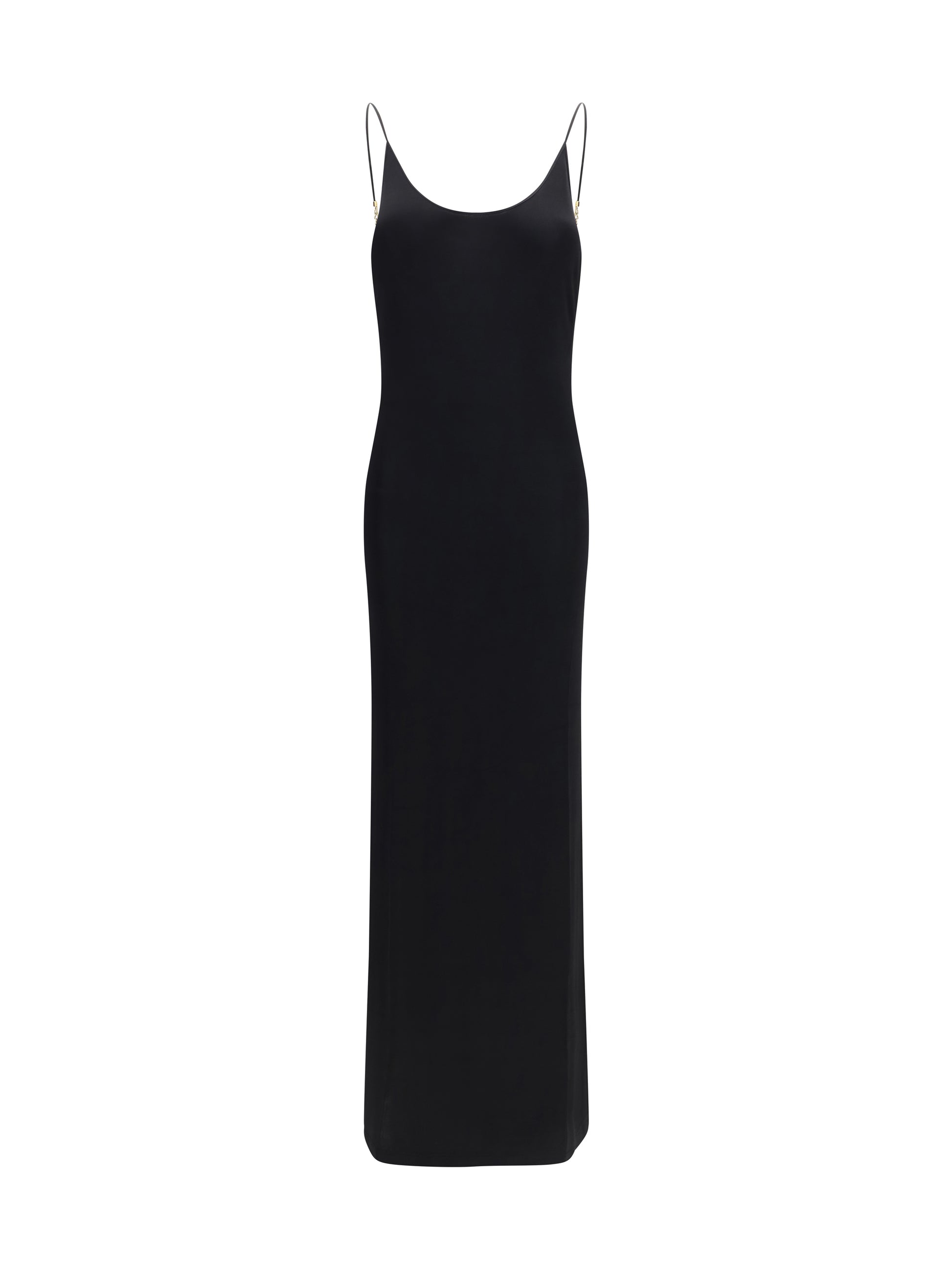 Saint Laurent Women Backless Knit Dress With Cassandre Chain SAINT LAURENT