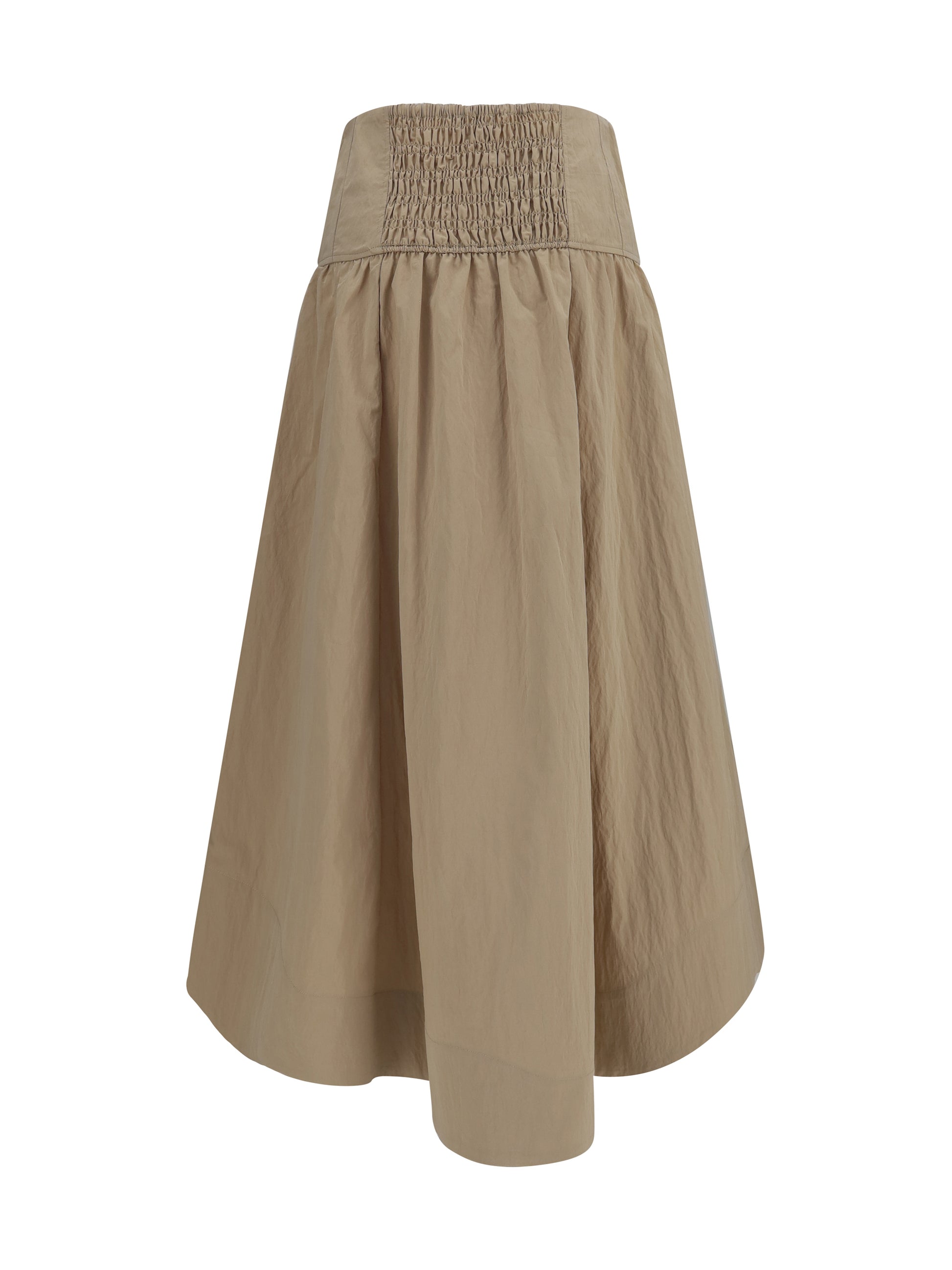 Ganni Women Corset-Detail And Ruched Midi Skirt GANNI